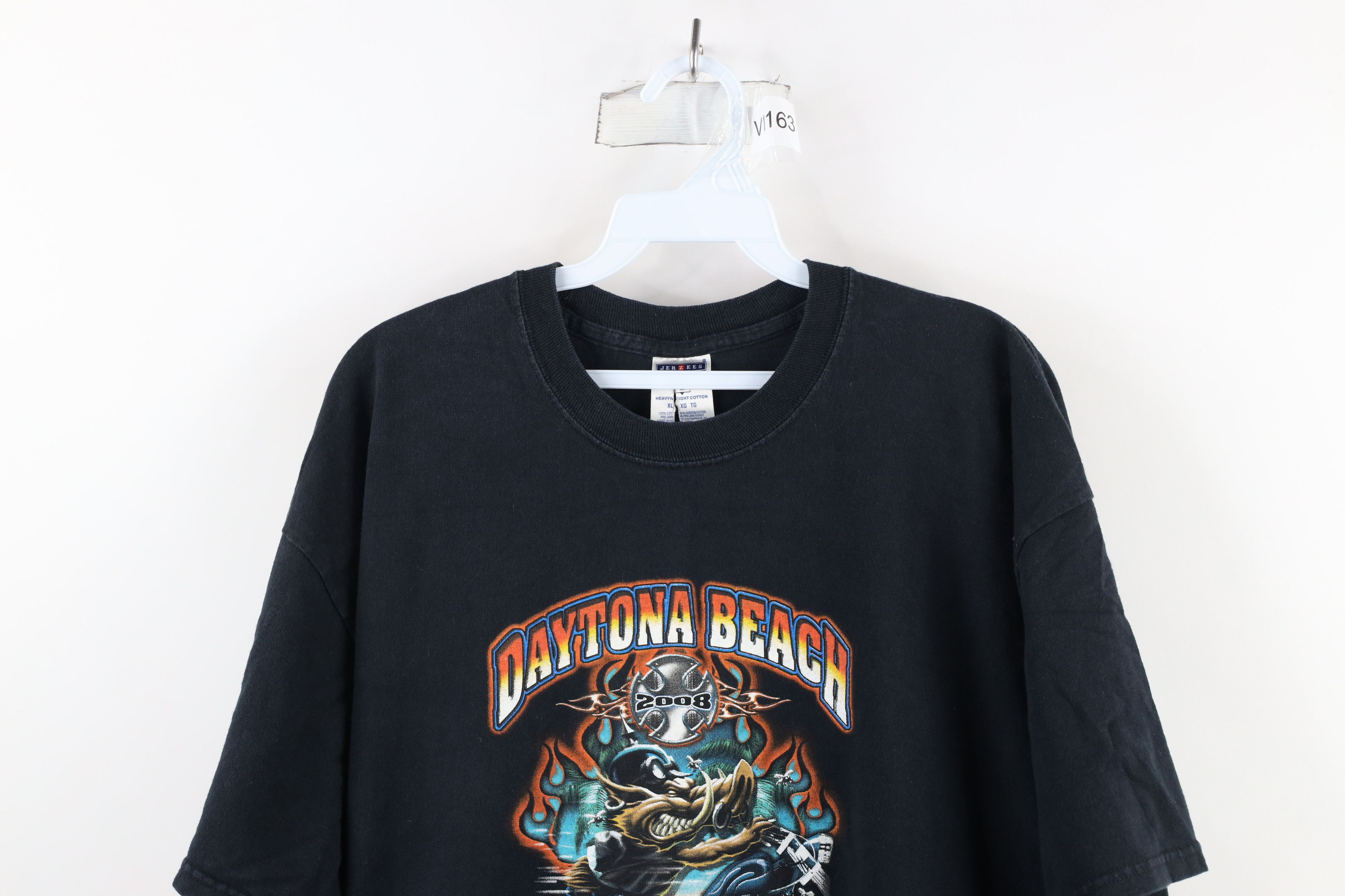 Vintage Vintage Y2K Bike Week Fire Flames Hog Motorcycle T-Shirt Size US XL / EU 56 / 4 - 2 Thumbnail