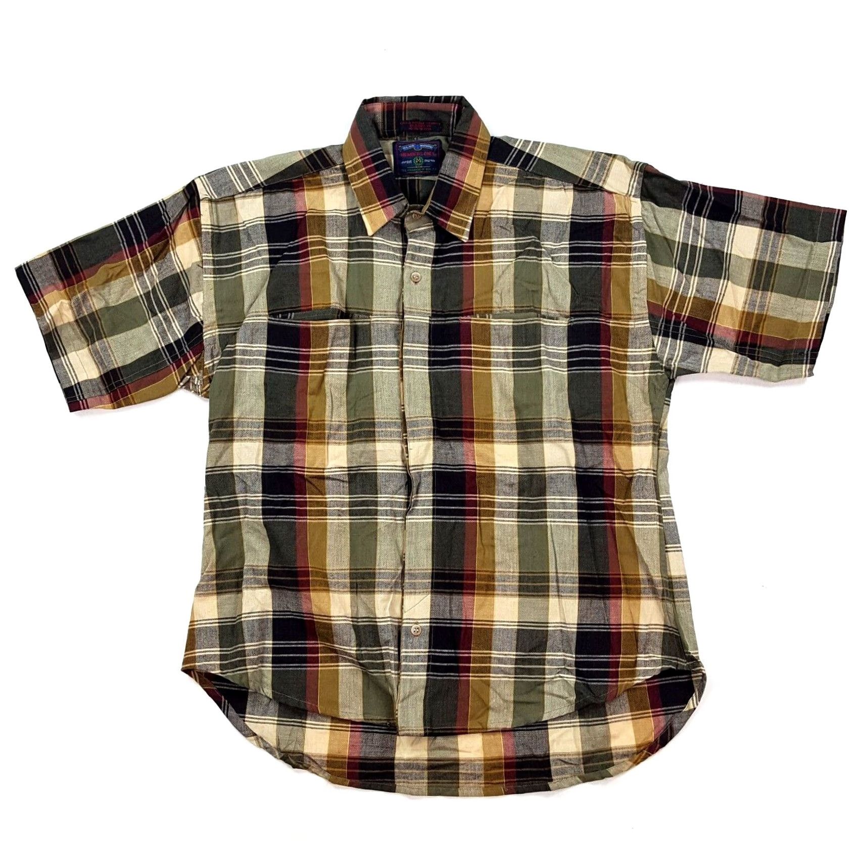 Members Only VINTAGE Members Only Plaid Collared Button-Up Shirt Short Sleeve Large Mens 90s Size US L / EU 52-54 / 3 - 2 Thumbnail