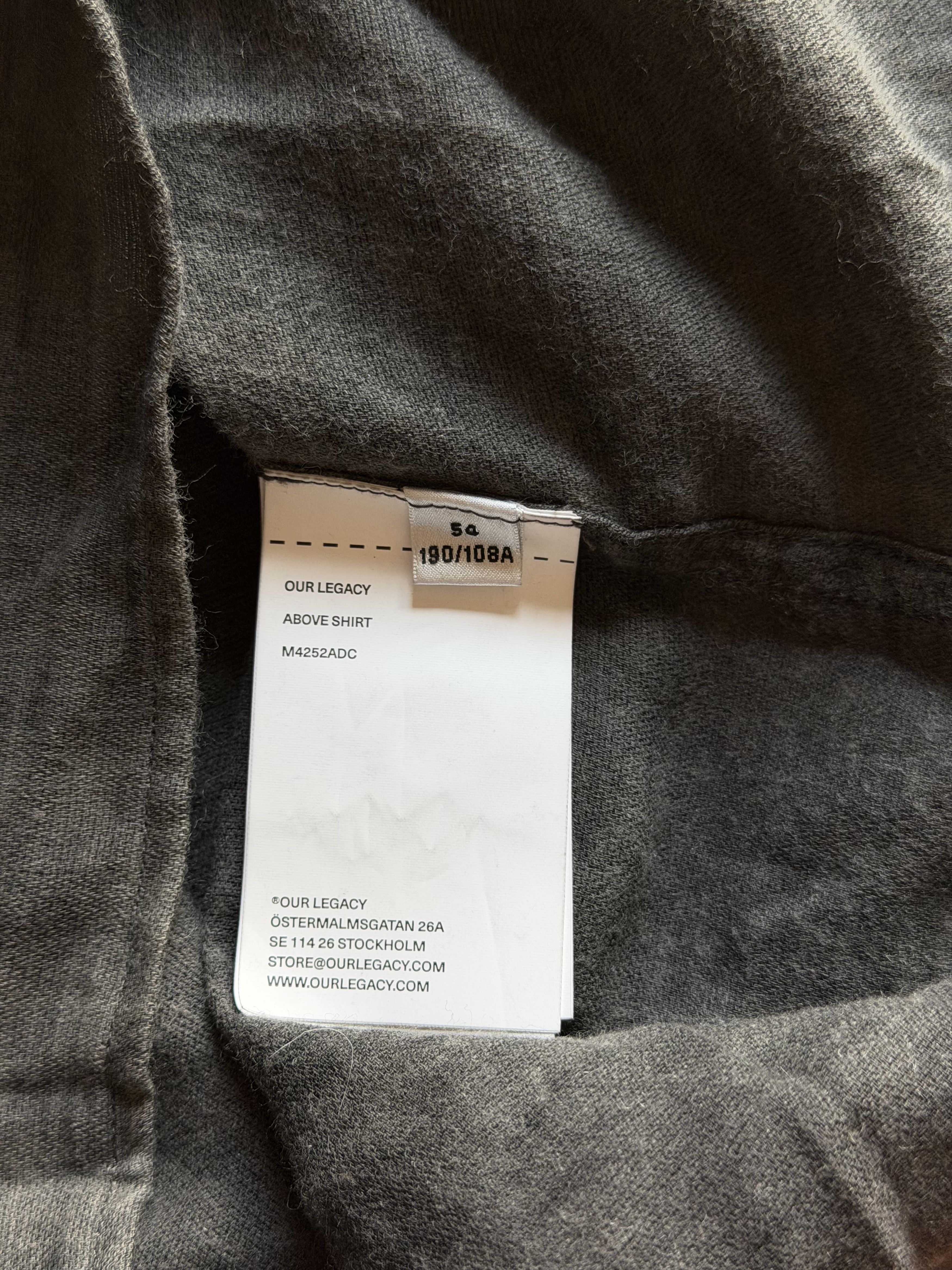 Our Legacy Our Legacy Sparce Cotton Above Shirt in Dark Cloud Size US L / EU 52-54 / 3 - 8 Thumbnail