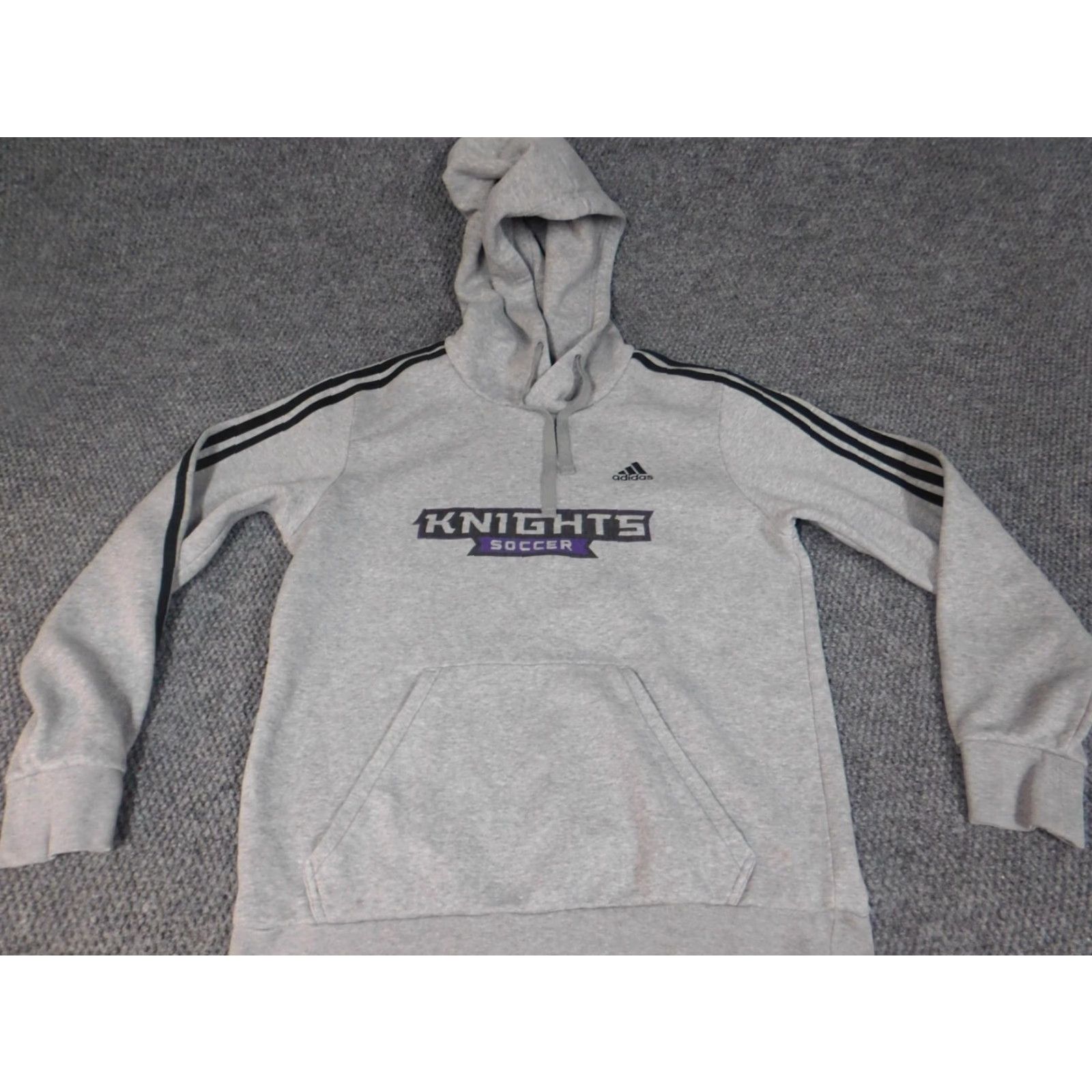 Adidas Adidas Hoodie Mens S Gray Logo Pullover Knit Zip Hooded Regular Walking Size US S / EU 44-46 / 1 - 2 Thumbnail