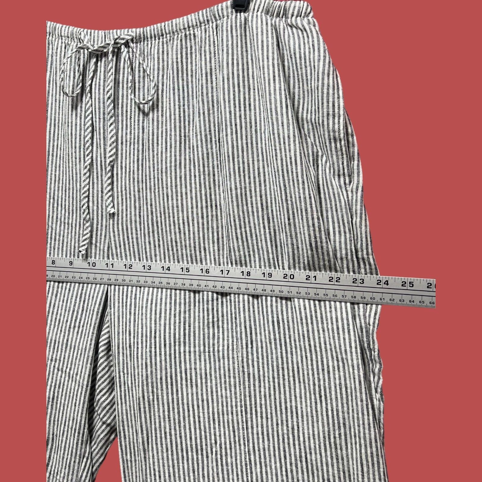 Other A New Day - Women's High-Rise Wide Leg Linen Pants - Black/W Size 38" / US 16 / IT 52 - 7 Thumbnail