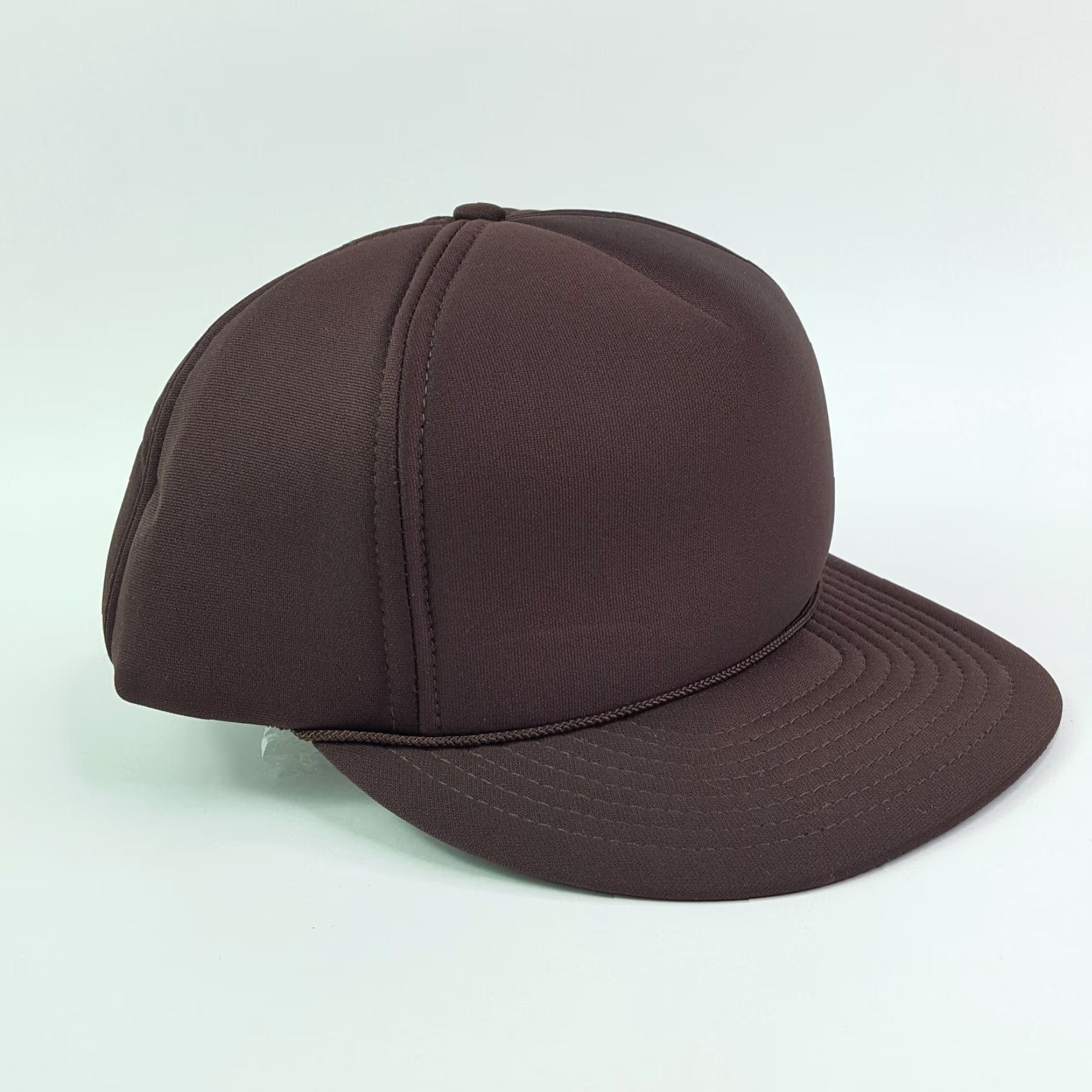 Vintage VINTAGE Otto Brown Foam Blank Trucker Hat Snapback Adjustable 80s Cap Mens Hat Size ONE SIZE - 3 Thumbnail
