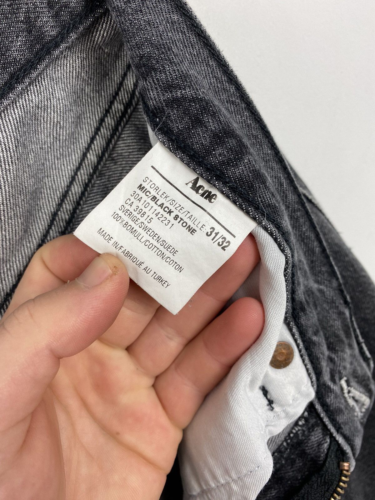 Acne Studios Acne Mic Black Stone Denim Pants Our Legacy Norse Projects Size US 31 - 12 Thumbnail