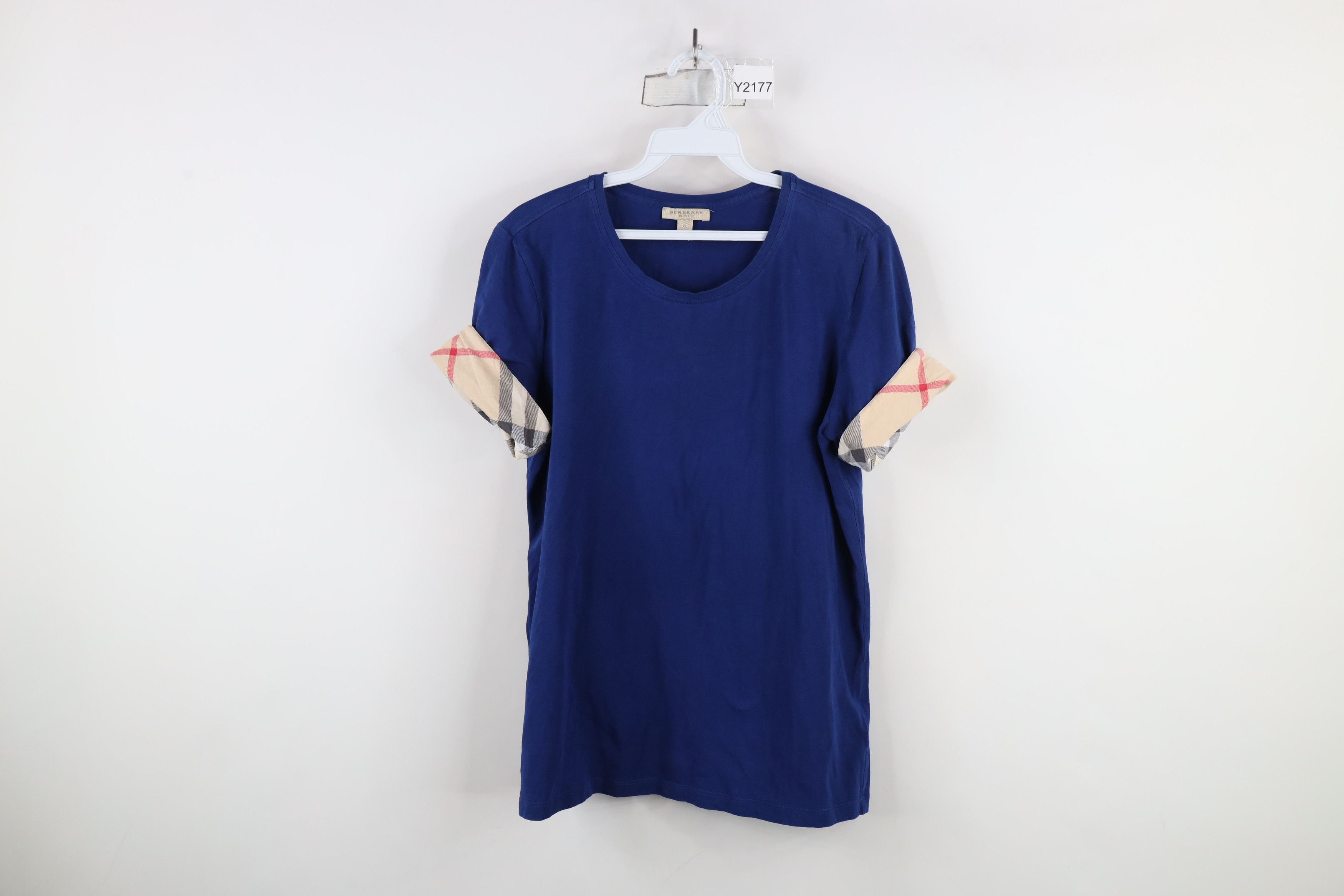 Burberry Brit Novacheck Plaid Short Sleeve T-Shirt Blue