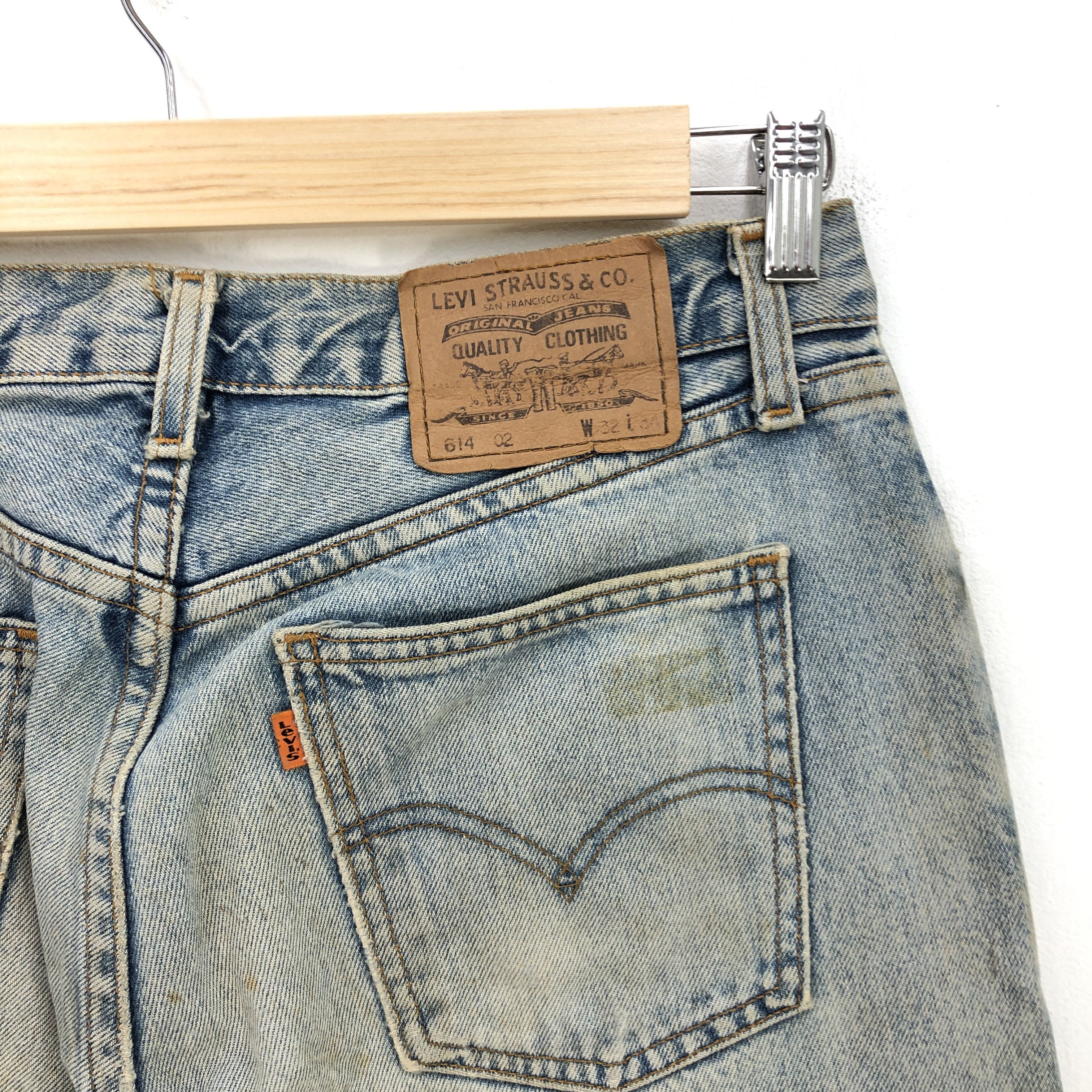 Levi's × Vintage Vintage Levis 614 Faded Jeans Orange Tab Light Wash Denim Size US 30 / EU 46 - 5 Thumbnail