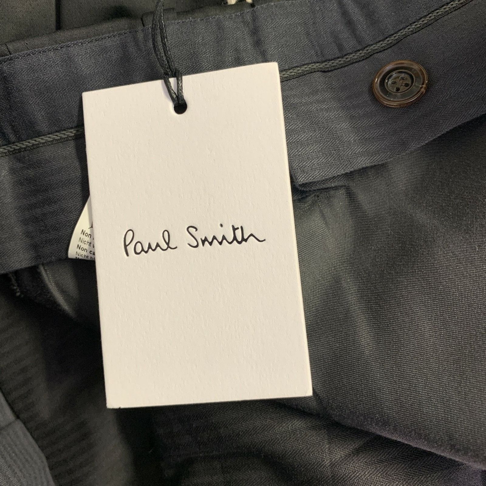 Paul Smith PAUL SMITH Black Cotton Pleated Formal Tapered Dress Pants Size US 34 / EU 50 - 4 Thumbnail