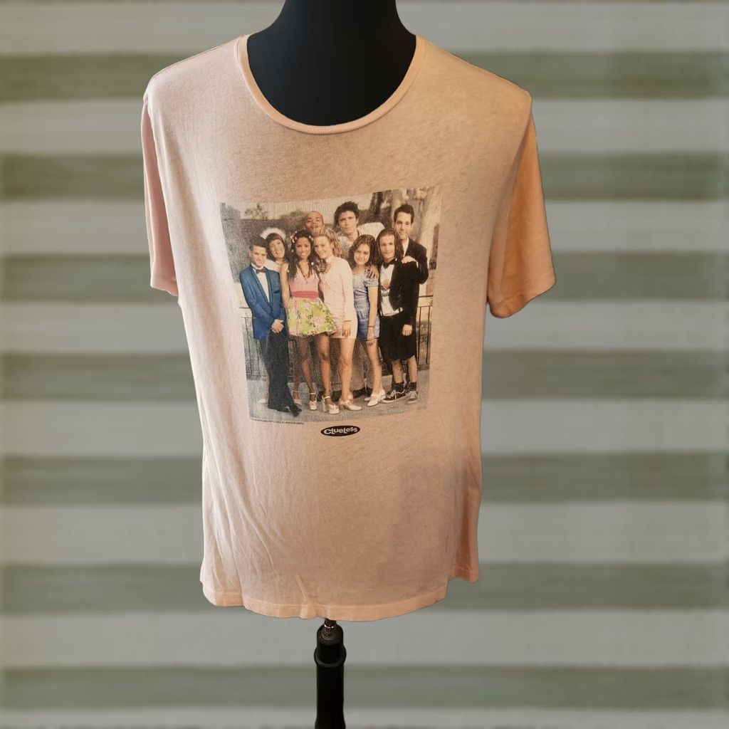 Old Navy Old Navy Clueless Movie Promo T Shirt Pink Large Unisex Short Sleeve Crew Neck Cotton Knit Graphic Print Нов Size US L / EU 52-54 / 3 - 1 Thumbnail