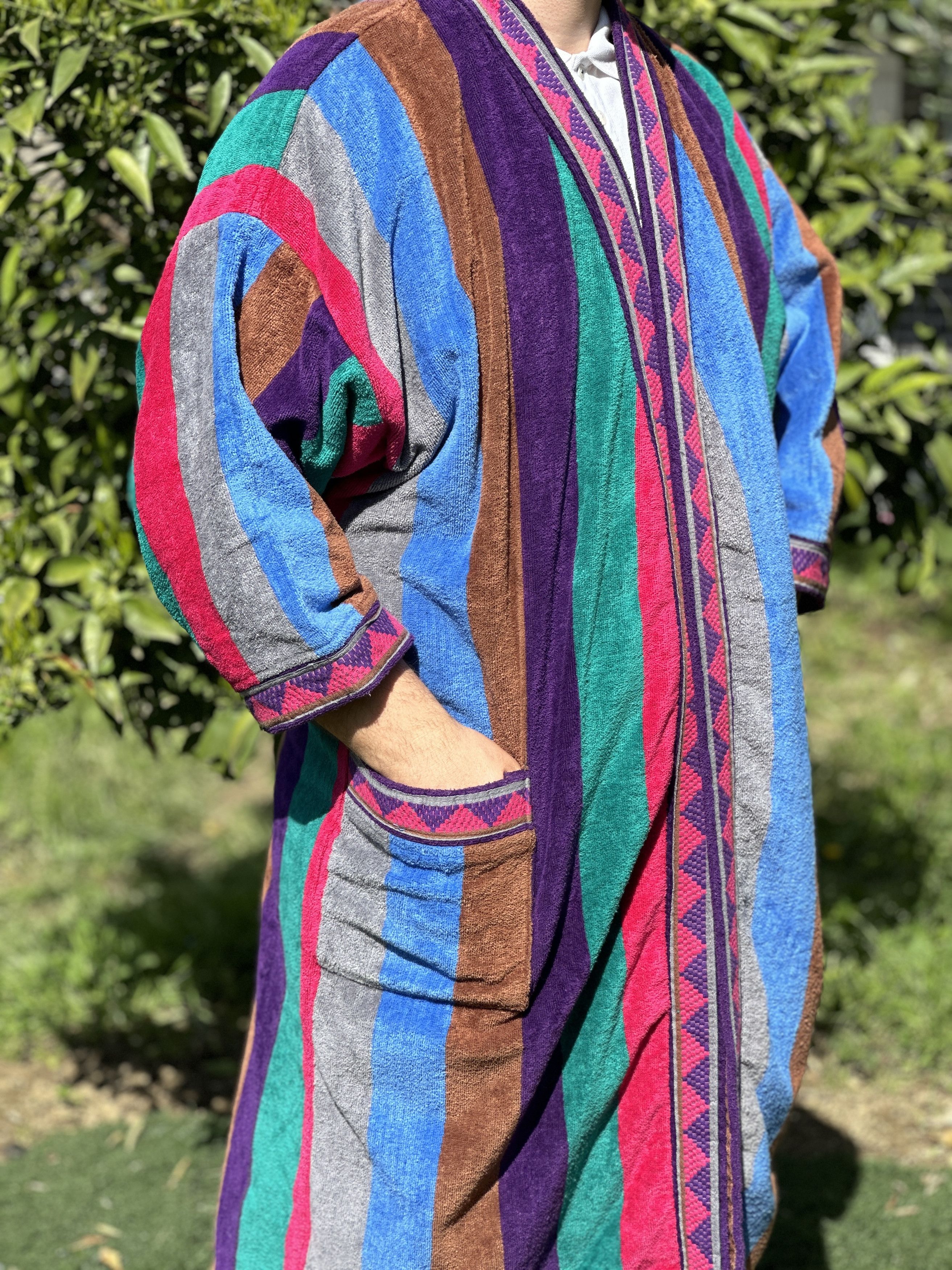 Saint Laurent Paris Bathrobe YSL 3D Knit Striped Linge de Maison Sweater Size M Size US M / EU 48-50 / 2 - 15 Thumbnail