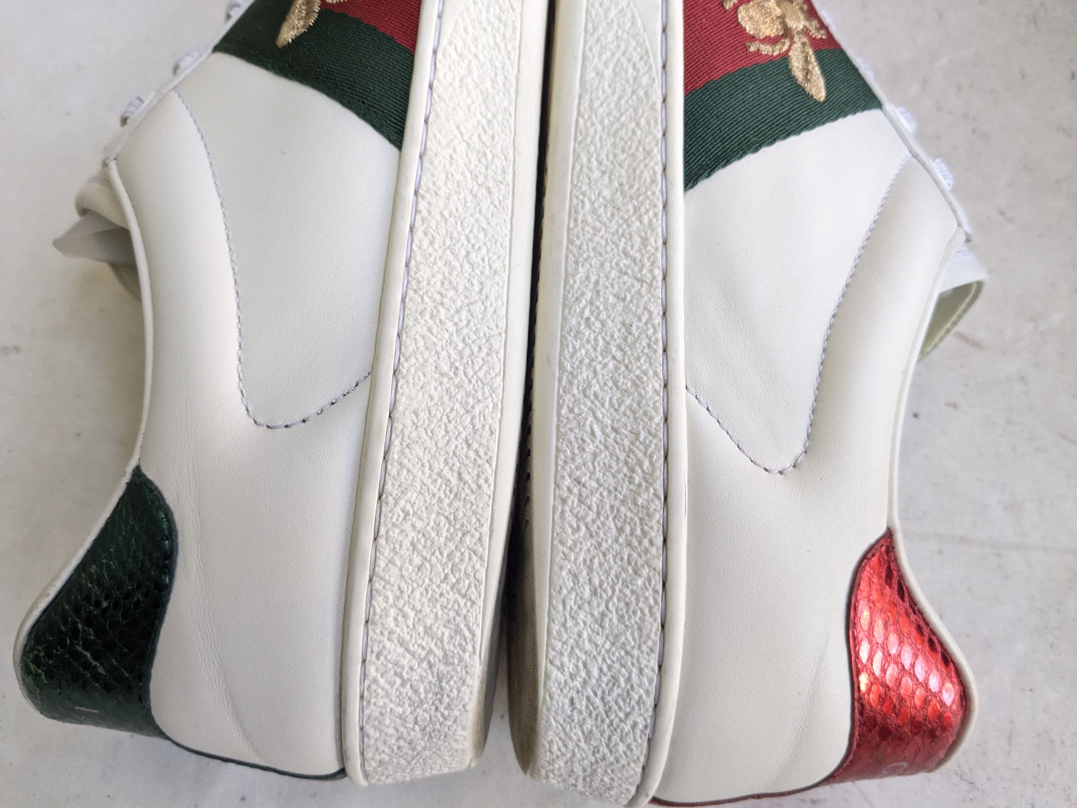 Gucci Gucci Ace Sneakers Bee White 8.5 Low Tops Size US 8.5 / EU 41-42 - 13 Thumbnail