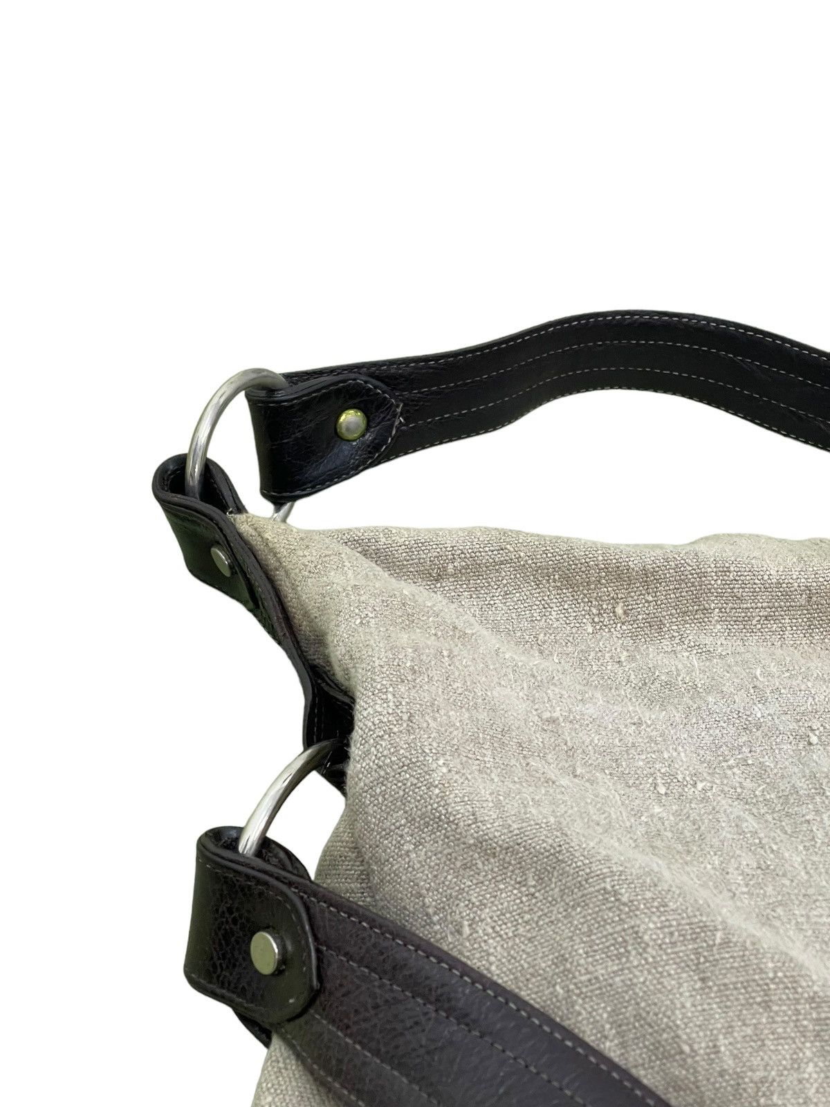 Japanese Brand Hemp Linen Leather Kale Shoulder Bag 3🟩 Size ONE SIZE - 8 Thumbnail