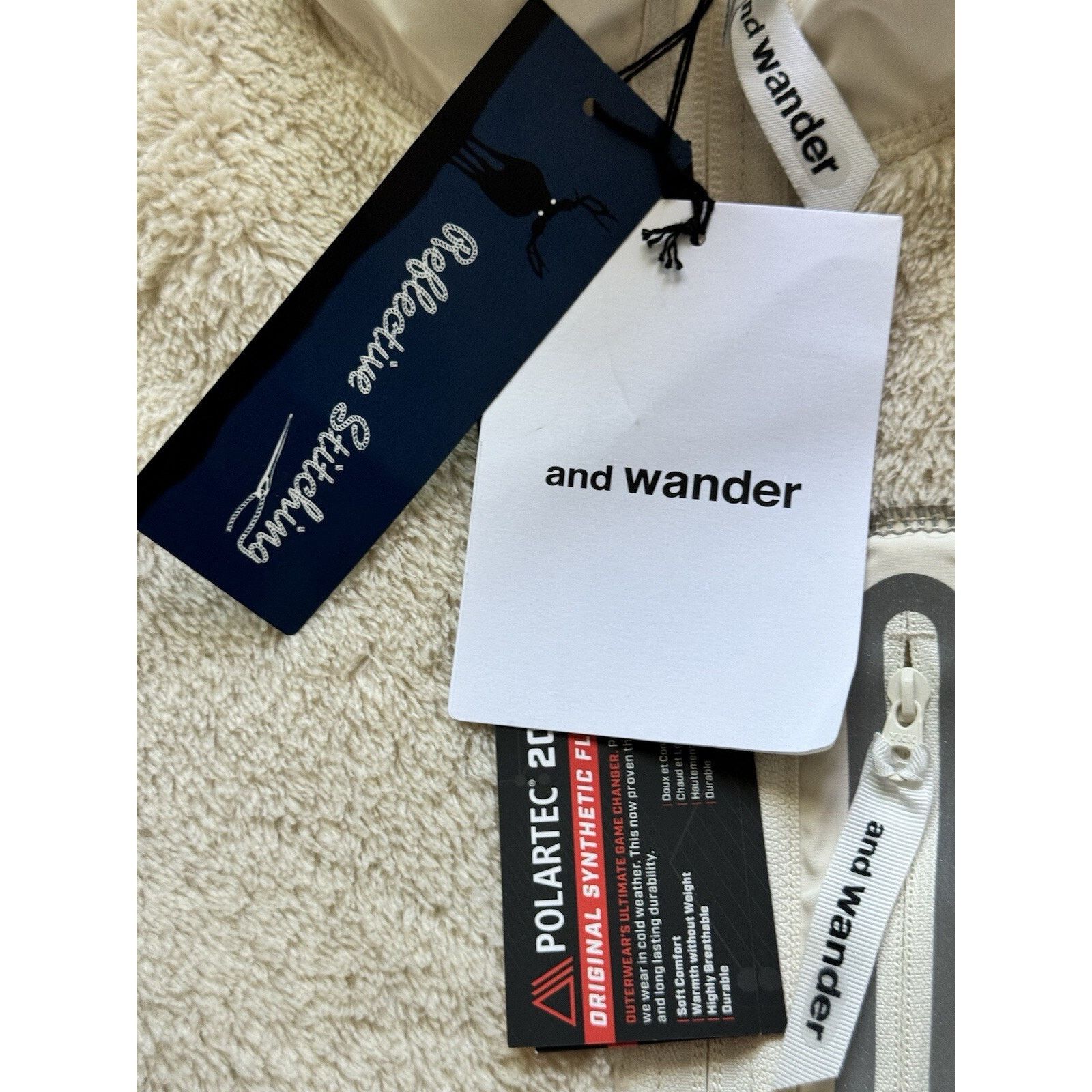 And Wander And Wander High Loft Fleece Jacket Off White XL Size L / US 10 / IT 46 - 3 Thumbnail