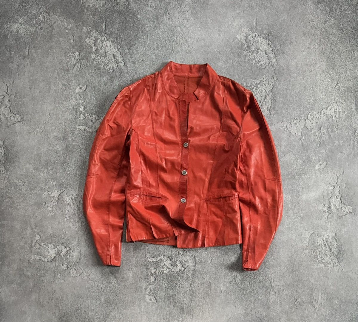 Genuine Leather Sylvie Schimmel 40size france 🇫🇷 leather Avantgarde jacket Size M / US 6-8 / IT 42-44 - 1 Thumbnail