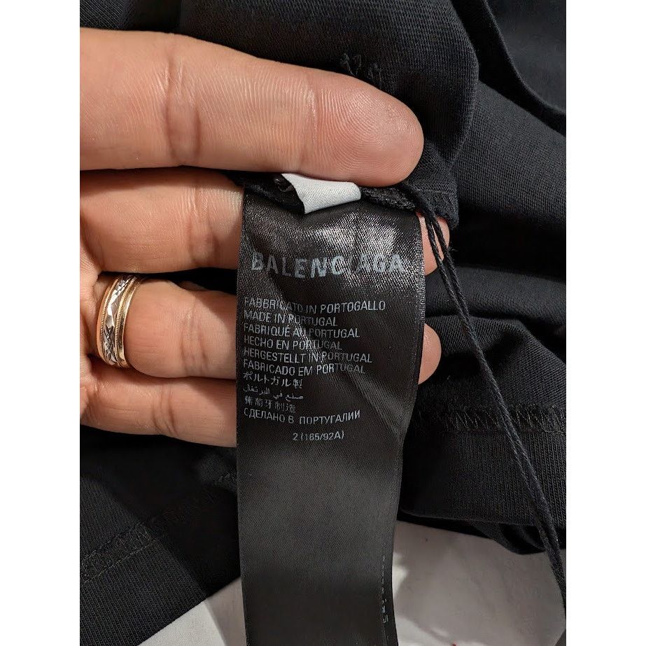 Balenciaga o1rshd1 Q:3 / Oversize Long Sleeve T-Shirt in Black Size US M / EU 48-50 / 2 - 13 Thumbnail
