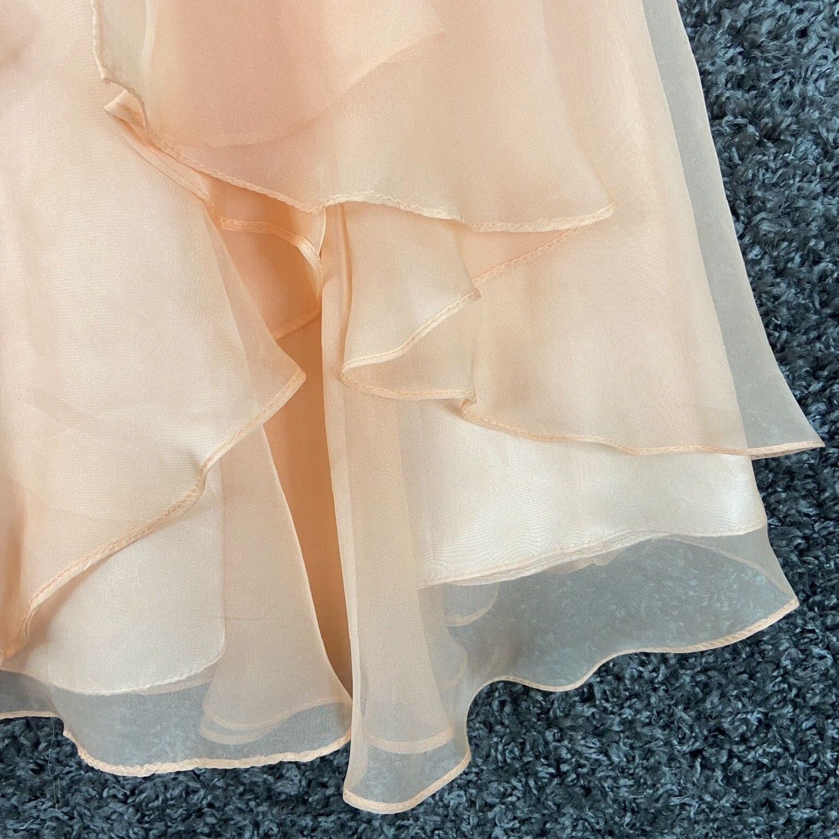 Speedo VINTAGE Aspeed USA Dress Gown Women A-Line Fit & Flare Knee Length Pink Salmon Sparkly L Womens Size L / US 10 / IT 46 - 2 Thumbnail