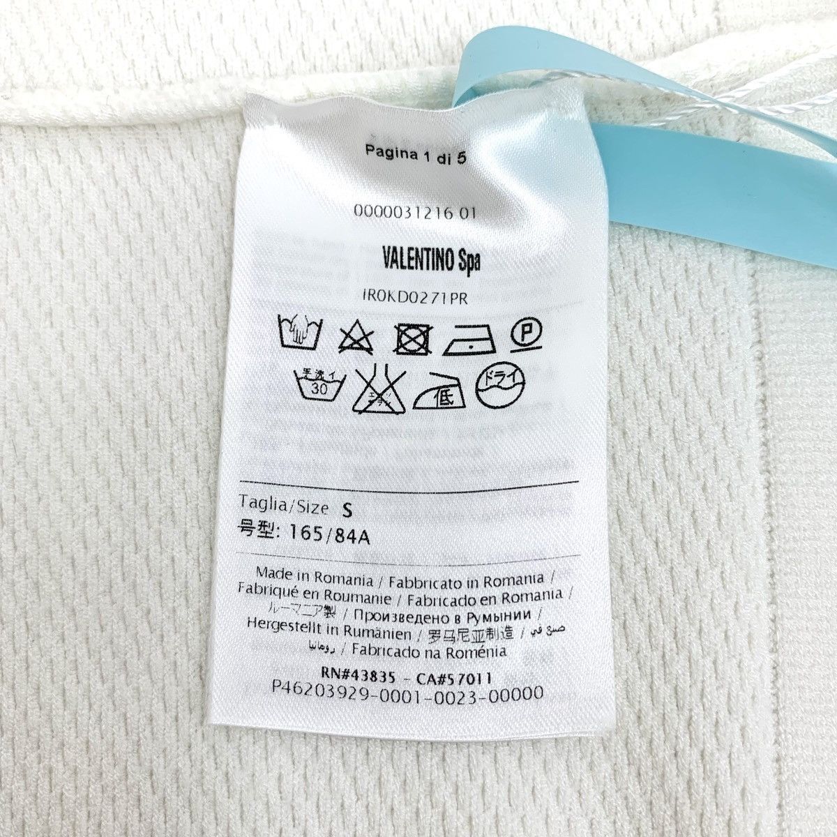 Valentino Valentino White Crew Neck Short Sleeve Knit Dress K26WX Size S / US 4 / IT 40 - 7 Thumbnail