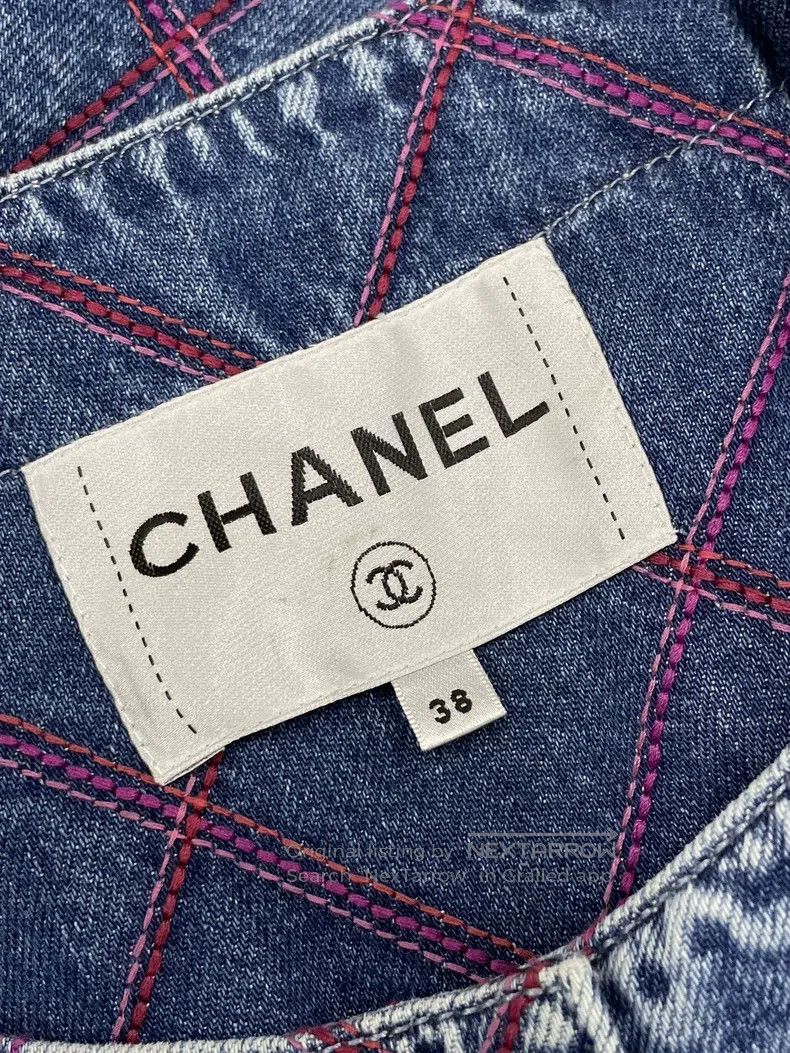 Chanel Chanel 22M Limited Coco Beach Blue Diamond Denim Jacket Size XS / US 0-2 / IT 36-38 - 5 Thumbnail