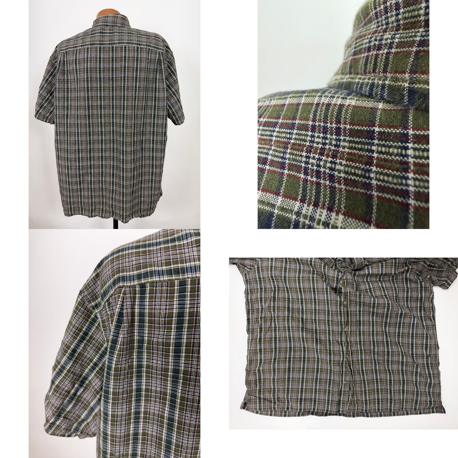 Gap VINTAGE Gap Shirt Men Large L Olive Plaid Button Up Lightweight Cotton Outdoors Size US L / EU 52-54 / 3 - 8 Thumbnail