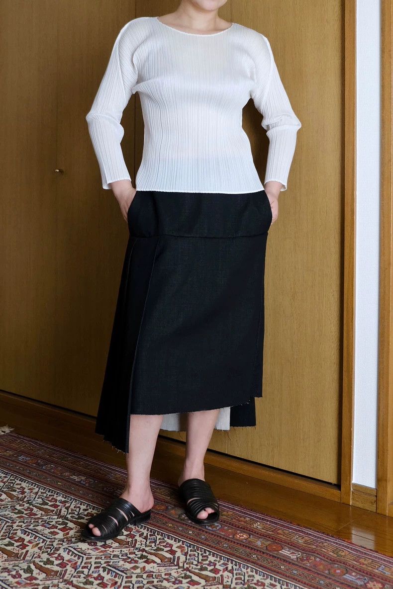 Issey Miyake Issey Miyake size:3 White pleated top Size L / US 10 / IT 46 - 8 Thumbnail