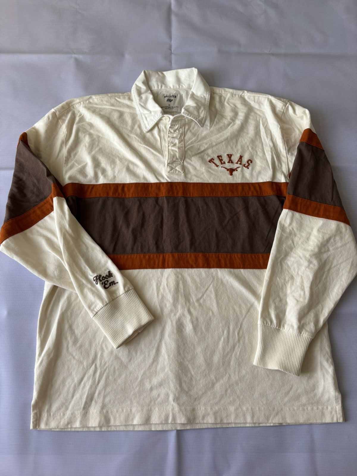 Hollister University of Texas Longhorns rugby shirt - medium Size US M / EU 48-50 / 2 - 1 Thumbnail