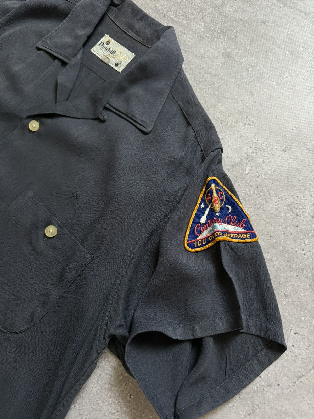 Alfred Dunhill × Vintage 1950s Dunhill Bowler Rayon Buttons Shirt Size US M / EU 48-50 / 2 - 7 Thumbnail