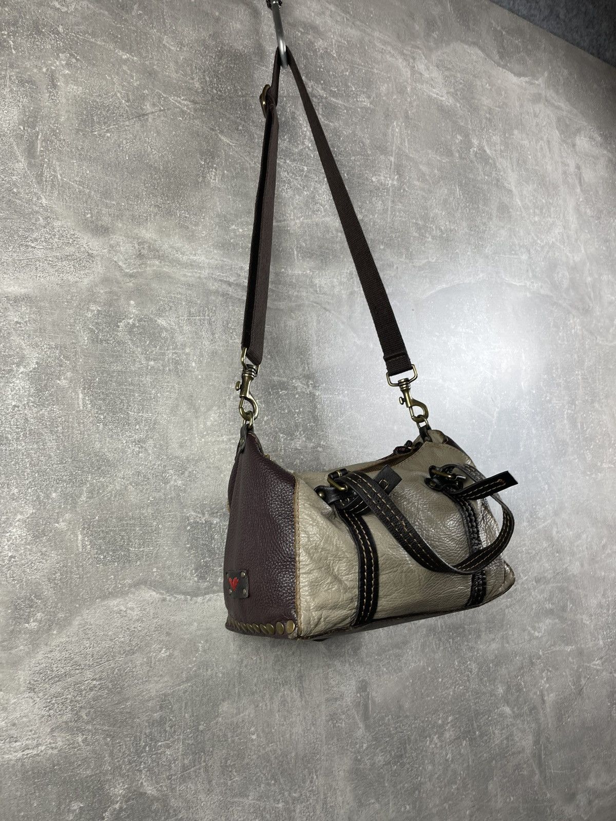 Genuine Leather Sofia C. Avant Garde Dark Brown Genuine Leather Shoulder Bag Size ONE SIZE - 7 Thumbnail