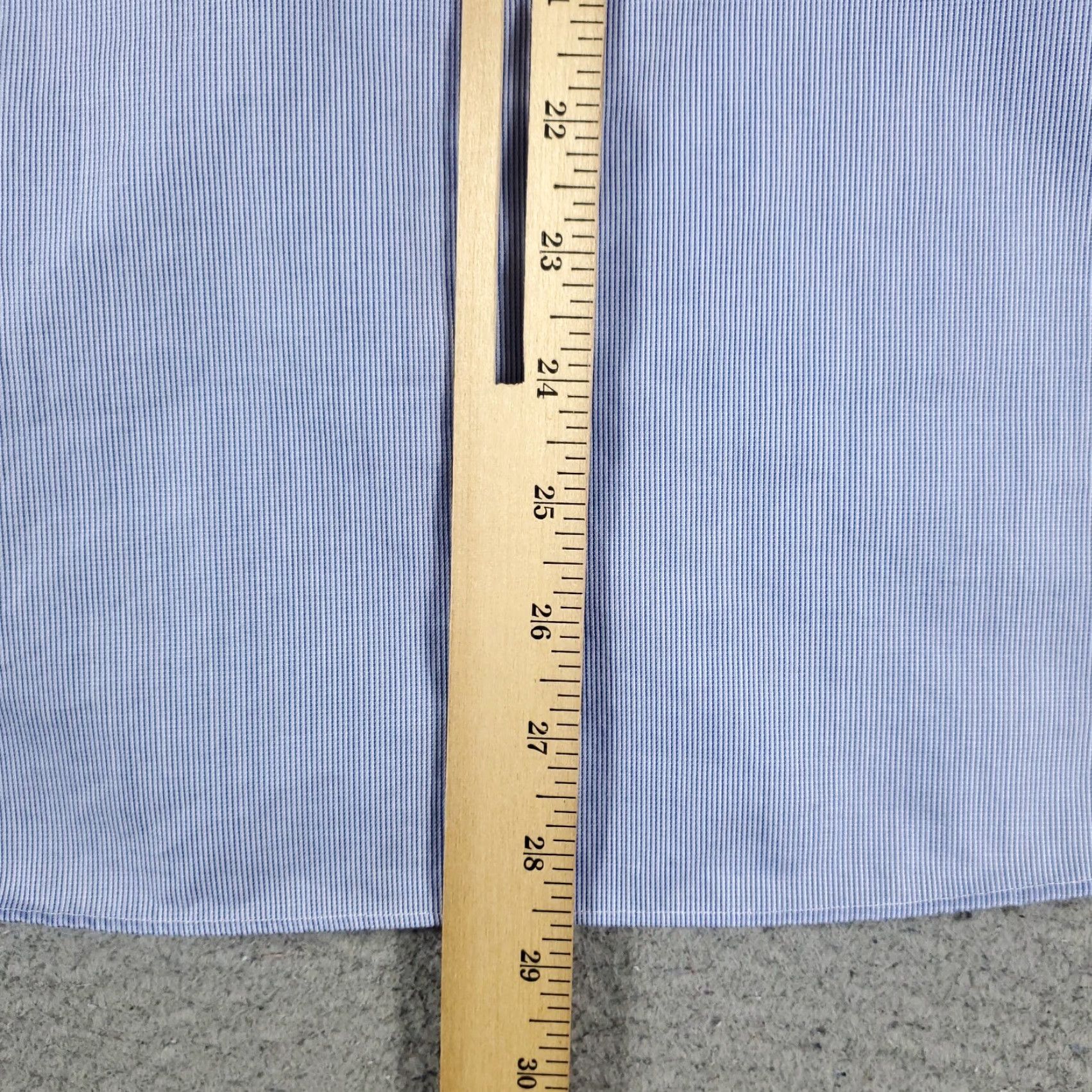 Tommy Hilfiger Tommy Hilfiger Shirt Dress Shirt Mens 15.5 Blue Striped Button Up Long Sleeve Cotton American Preppy Wedding Size 40R - 6 Thumbnail