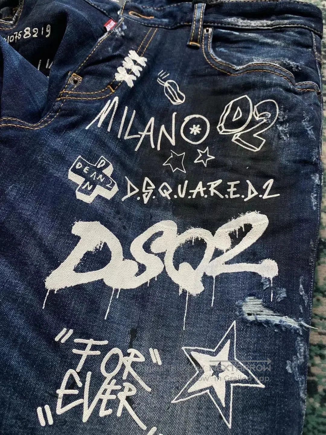 Dsquared2 dsquared2 graffiti print skinny jeans. Size US 44 / EU 60 - 5 Thumbnail