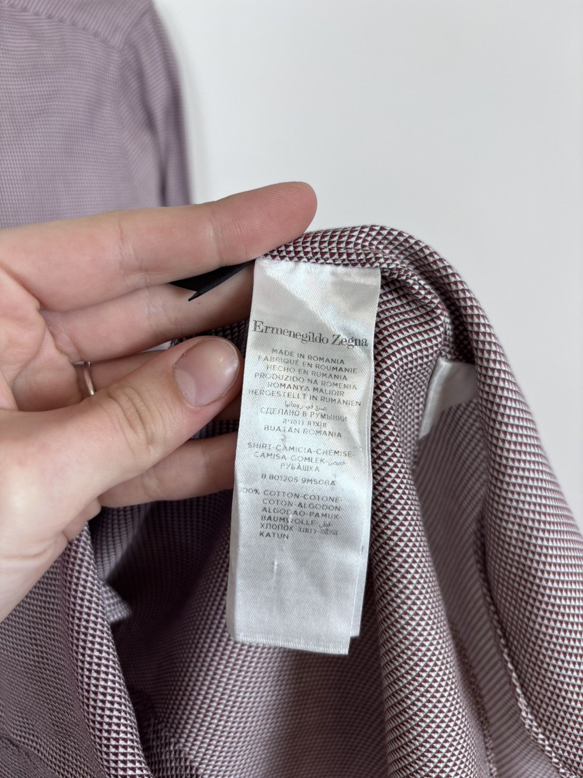 Ermenegildo Zegna Ermenegildo Zegna Men’s Tailored Fit Button Up Dress Shirt Size US M / EU 48-50 / 2 - 13 Thumbnail
