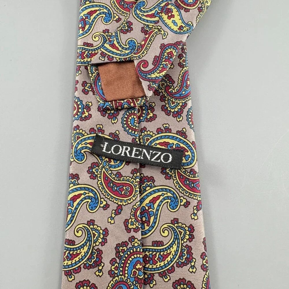 Other Lorenzo Greyish / Multi Paisley Men's Tie 3 1/4" x 59" Size ONE SIZE - 3 Thumbnail