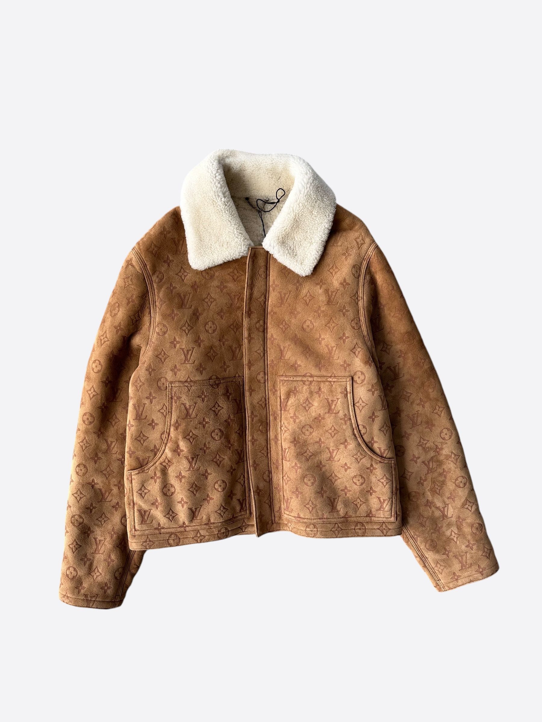 Louis Vuitton Louis Vuitton Brown Monogram Shearling Jacket Size US XXL / EU 58 / 5 - 1 Thumbnail