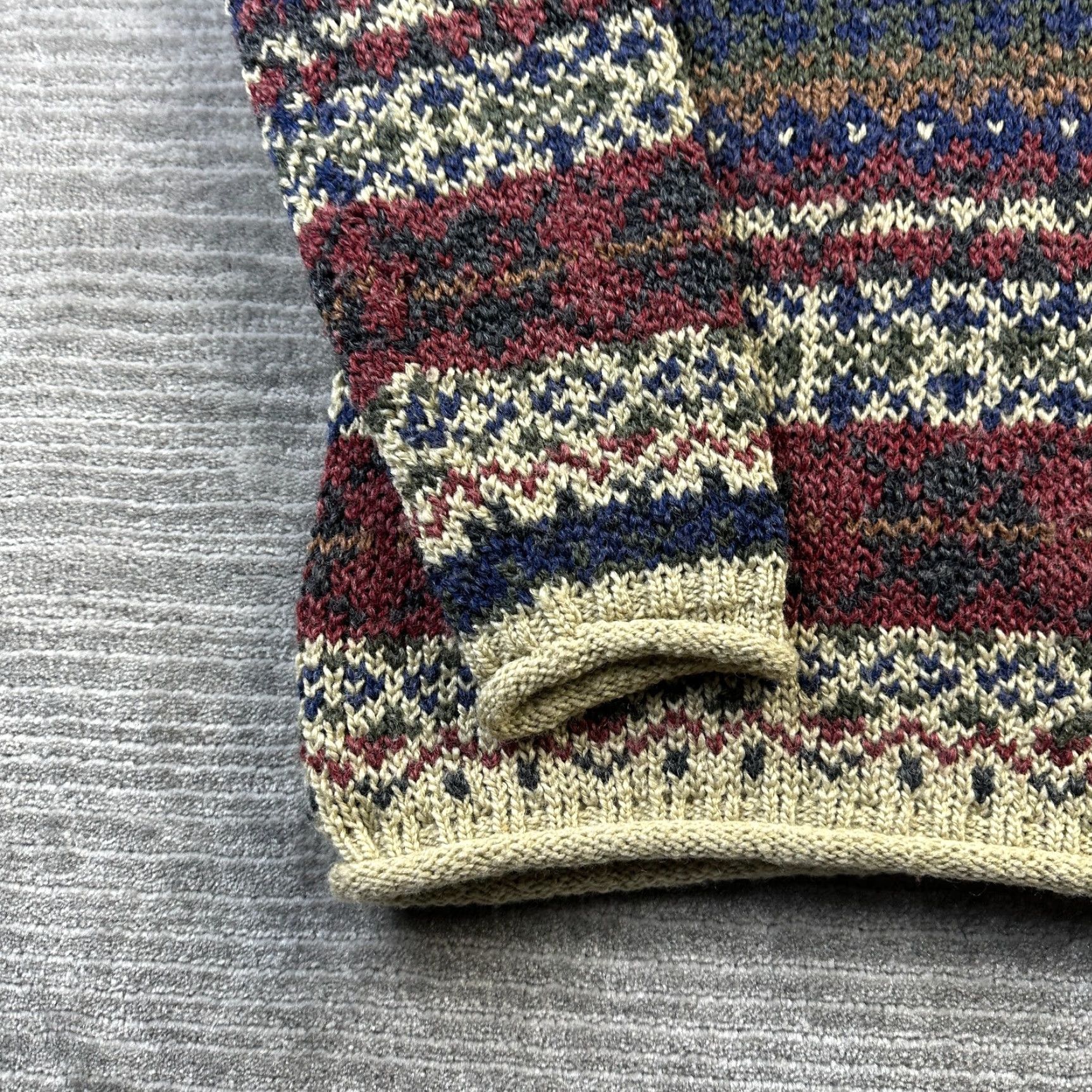 Vintage VINTAGE Carolyn Taylor Sweater Womens Small Fair Isle Nordic Knit Roll Neck Size S / US 4 / IT 40 - 3 Thumbnail