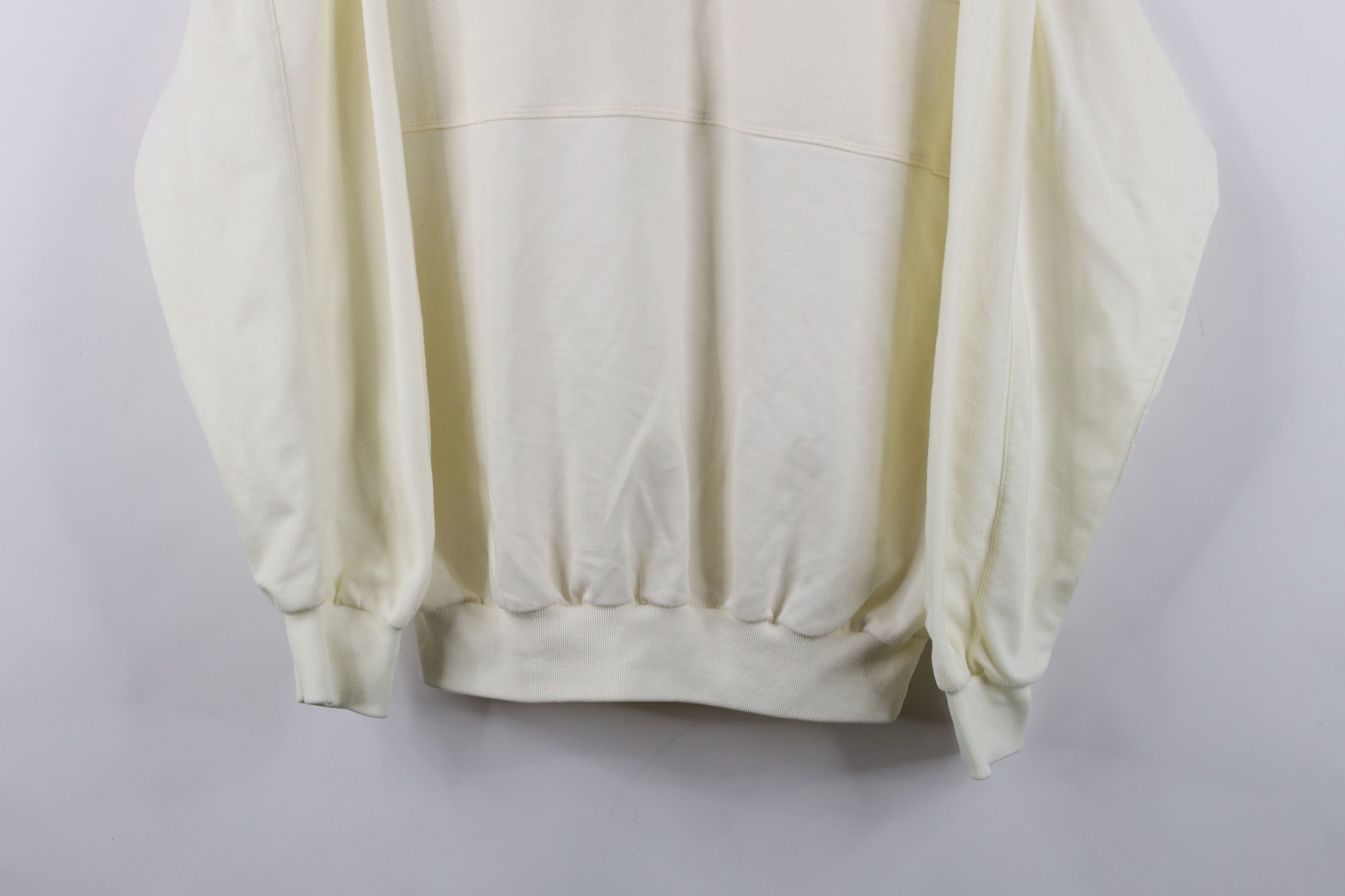 Vintage Vintage 90s Streetwear Collared Pullover Polo Shirt Cream Size US L / EU 52-54 / 3 - 3 Thumbnail