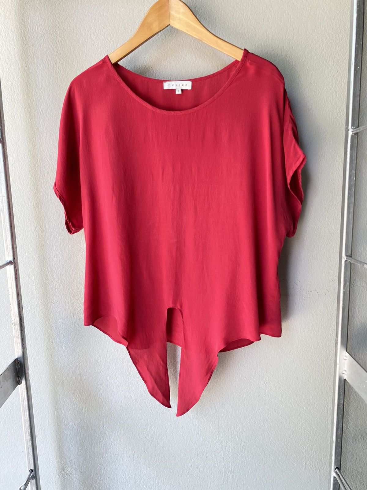 image of Celine Red Blouse, Women's (Size Small)