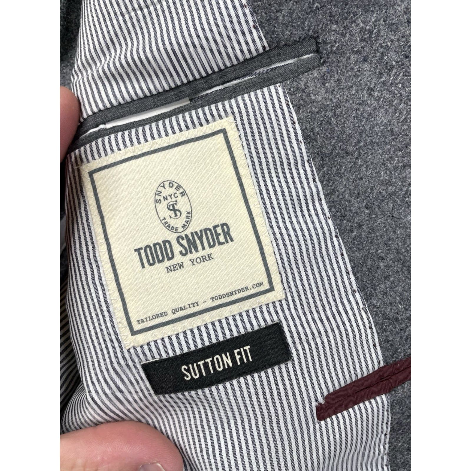 Todd Snyder Todd Snyder Wool Cashmere Sutton Suit Jacket Blazer Men’s 46R Gray Suit Jacket Size 46R - 4 Thumbnail