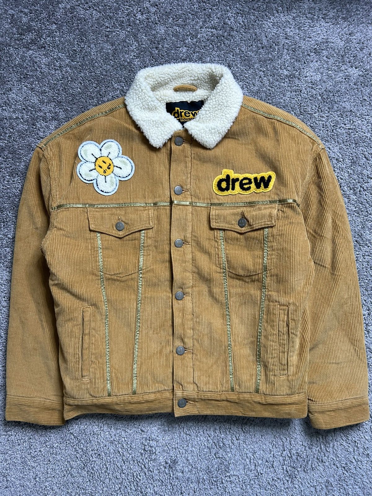 中国限定Drew House OX Corduroy Varsity Jaket（Jual drew