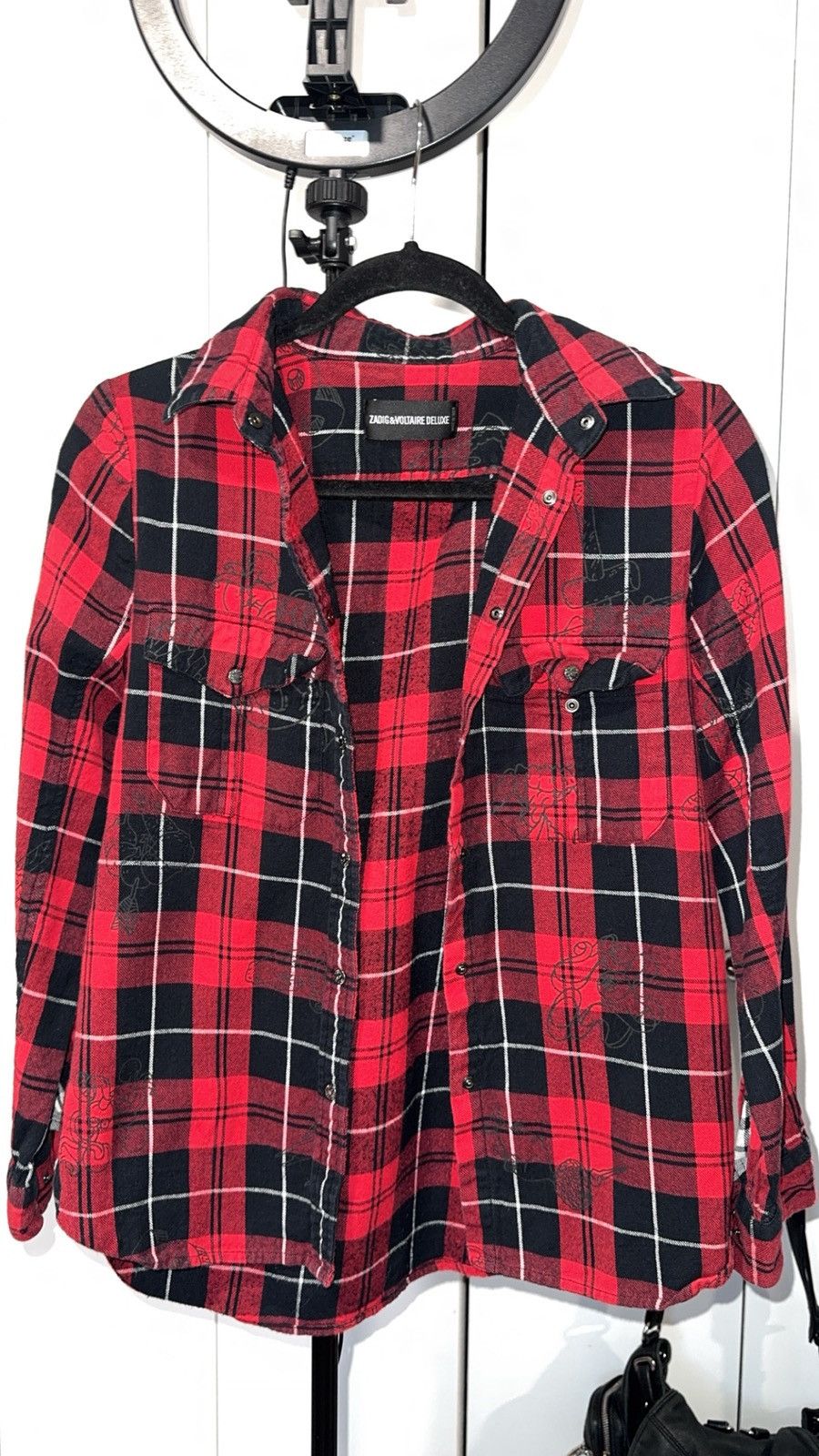 Zadig & Voltaire Zadig & Voltaire Punk Red Plaid Shirt Size S / US 4 / IT 40 - 1 Thumbnail