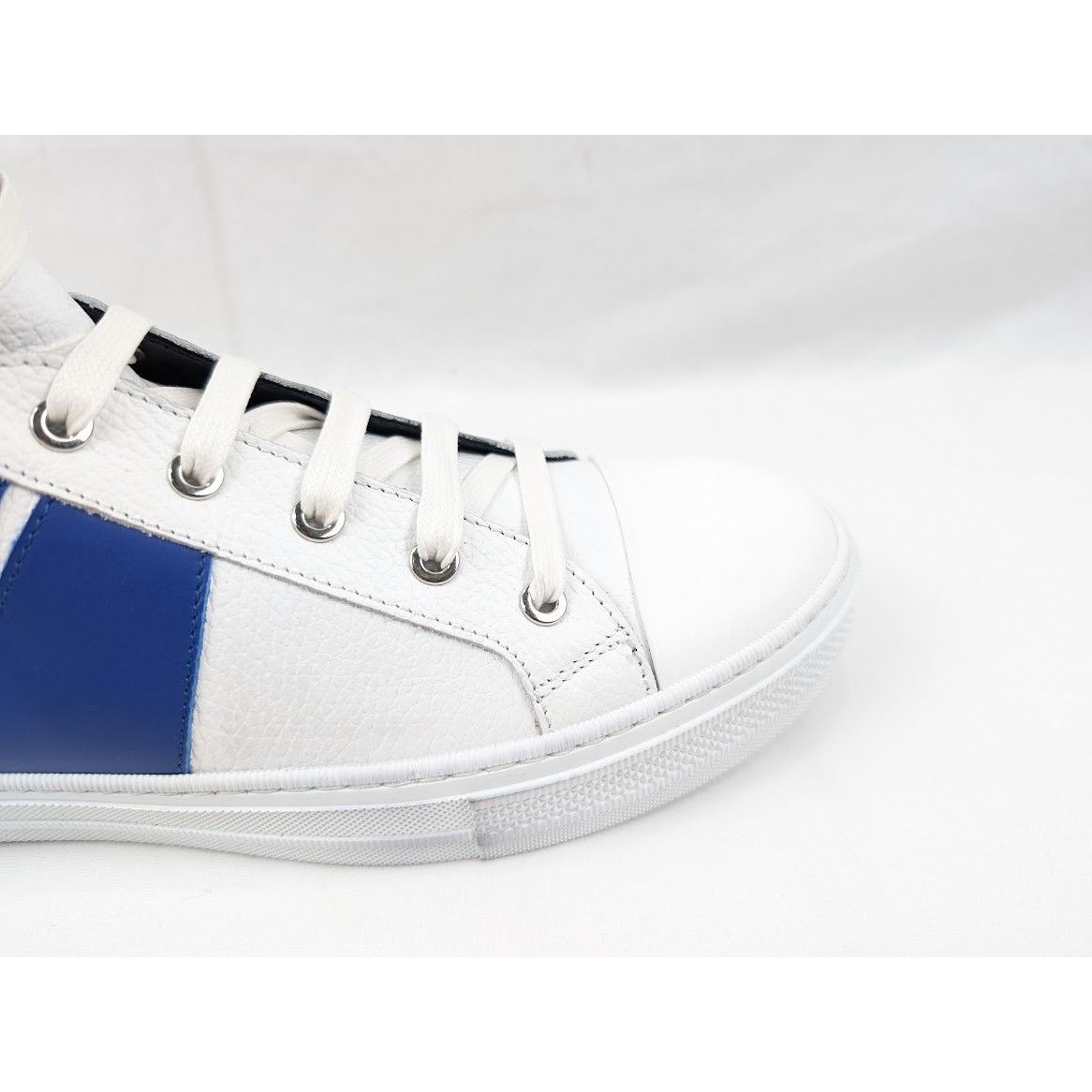 Amiri o1rshd1 Leather Sunset Sneakers in White/Blue Size US 12 / EU 45 - 4 Thumbnail