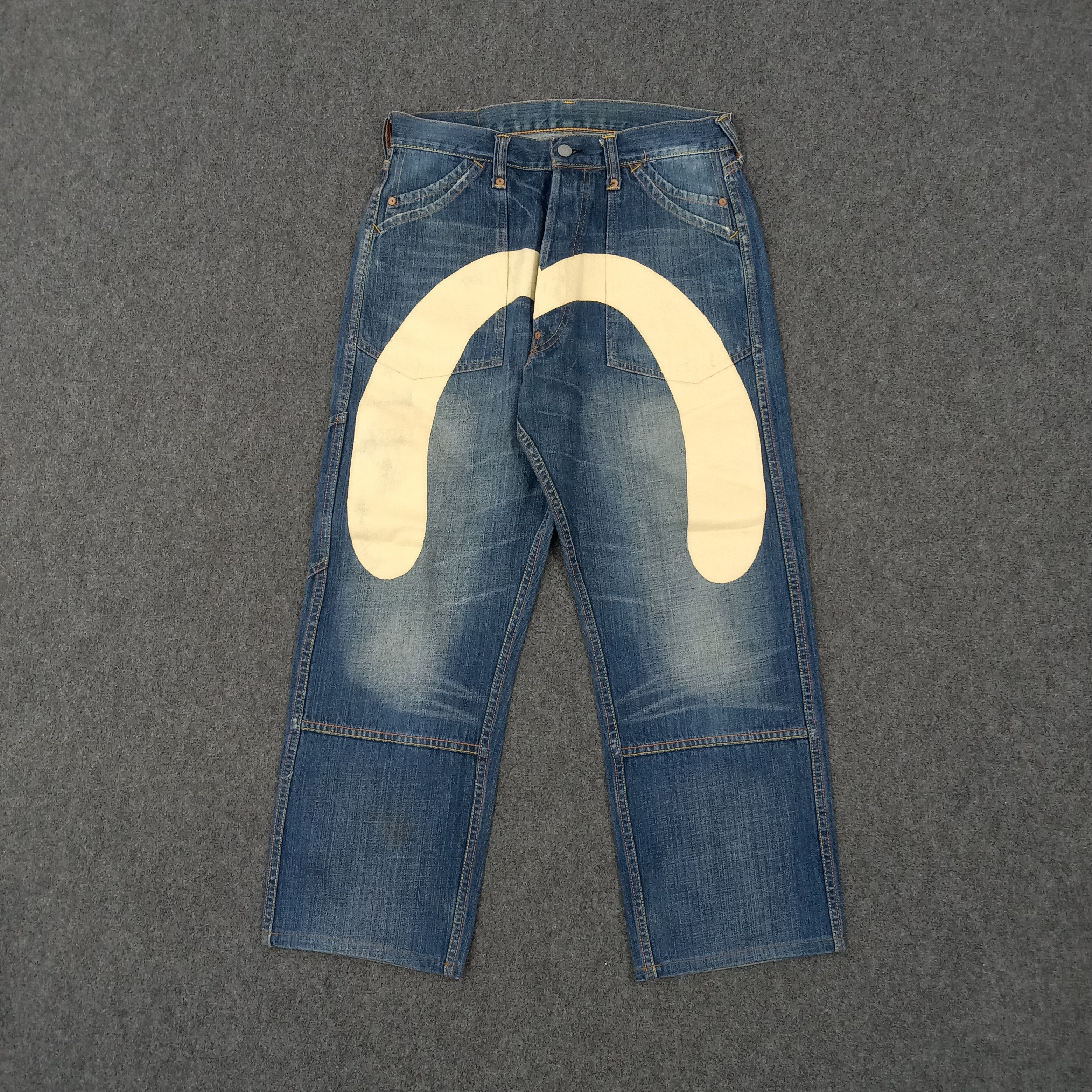 Evisu × Japanese Brand × Vintage Evisu Japanese Brand Daicock Custom Art Denim Jeans Size US 31 - 1 Thumbnail