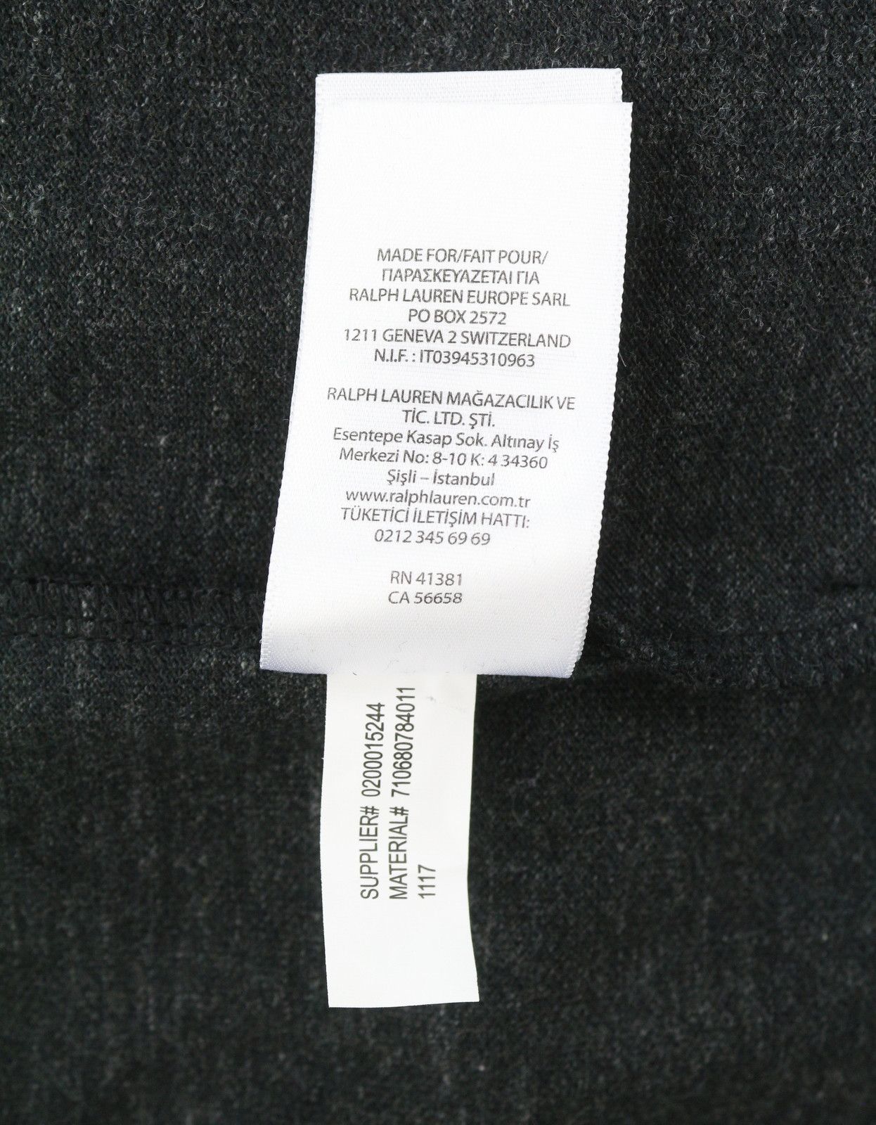Ralph Lauren CUSTOM SLIM FIT M Black Melange Cotton Logo 87896 Size US M / EU 48-50 / 2 - 12 Thumbnail