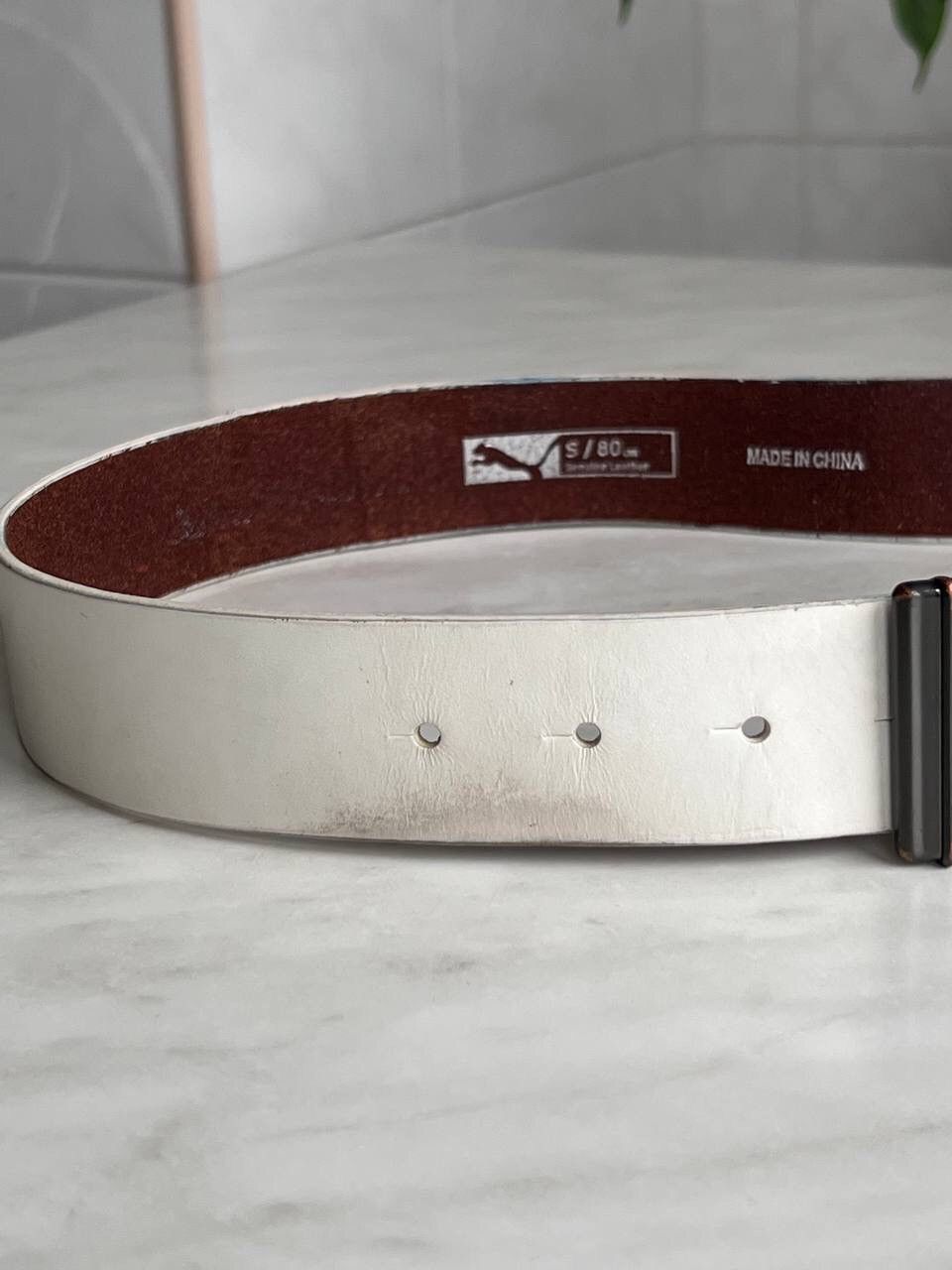 Ferrari × Vintage Vintage Leather Belt Ferrari Logo Y2K Style Size ONE SIZE - 16 Thumbnail