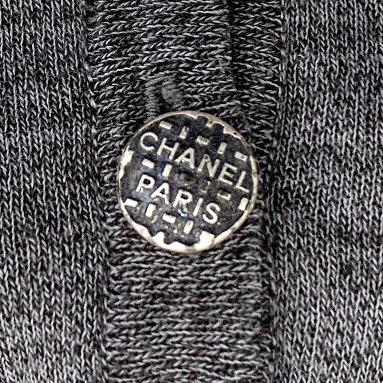 Chanel ChanelGray cotton round-neck long-sleeved knitted dress 250 Size XS / US 0-2 / IT 36-38 - 6 Thumbnail