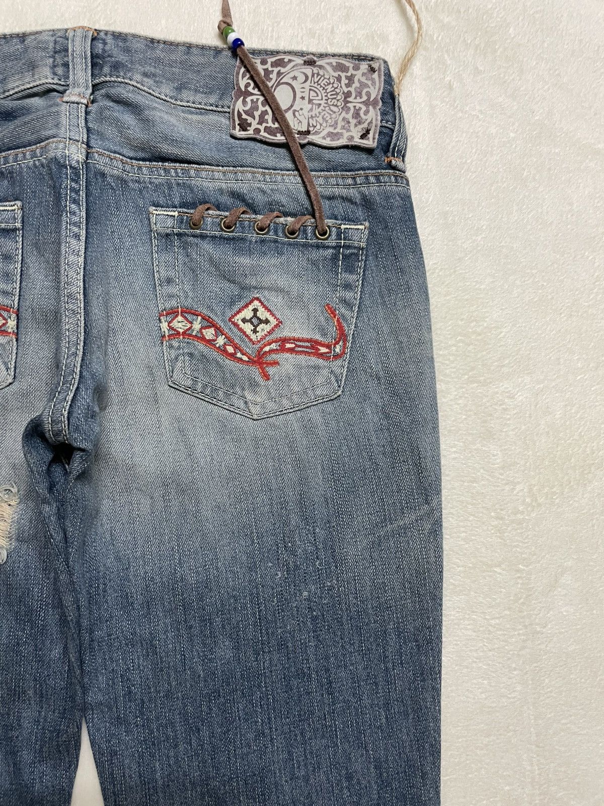 Edwin Vintage Edwin Boot Cut Distressed Ripped Denim Jeans Size US 30 / EU 46 - 15 Thumbnail