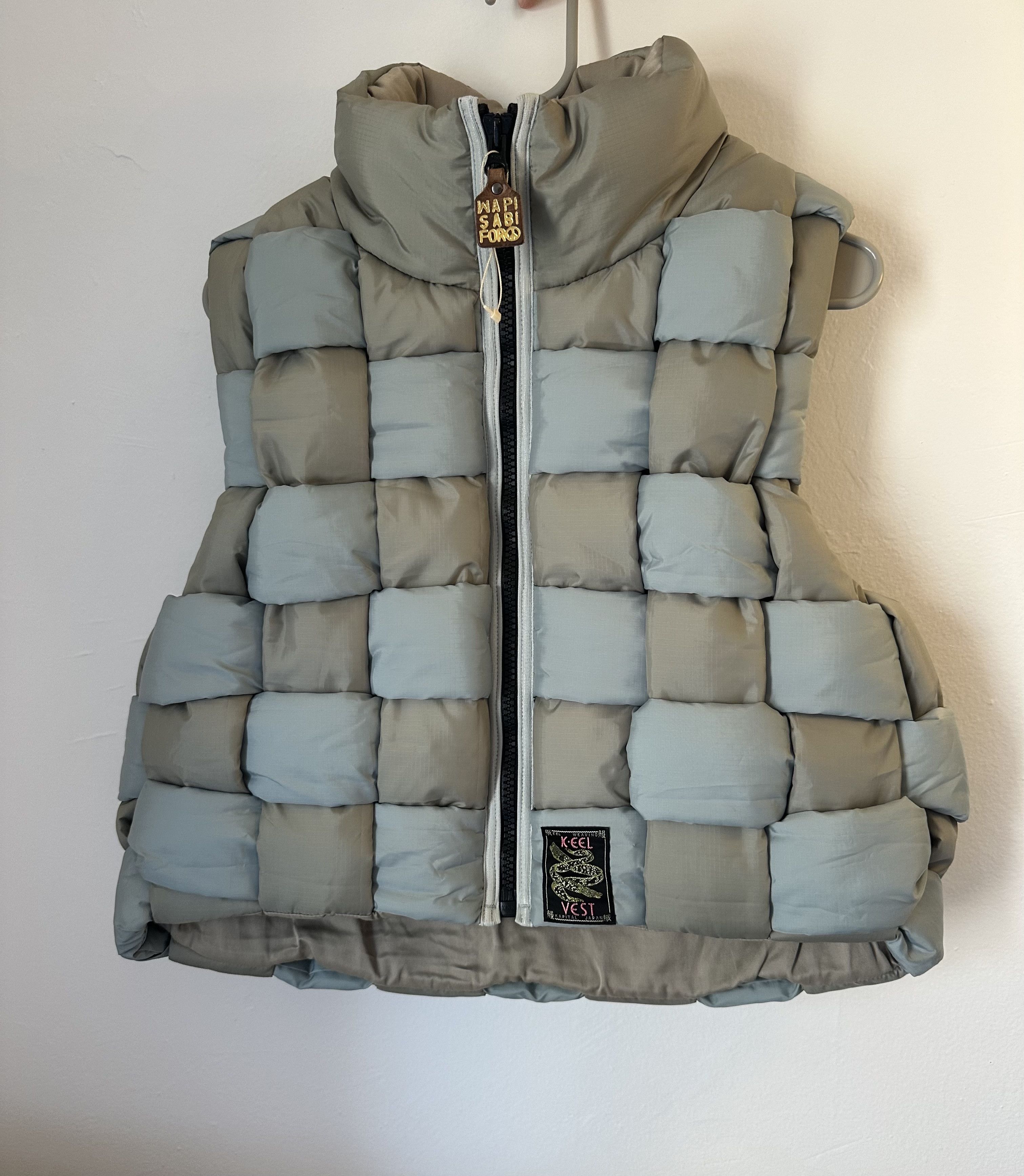 Kapital Kapital Nylon Diet Keel Woven Vest Grey/Blue Size ONE SIZE - 1 Thumbnail