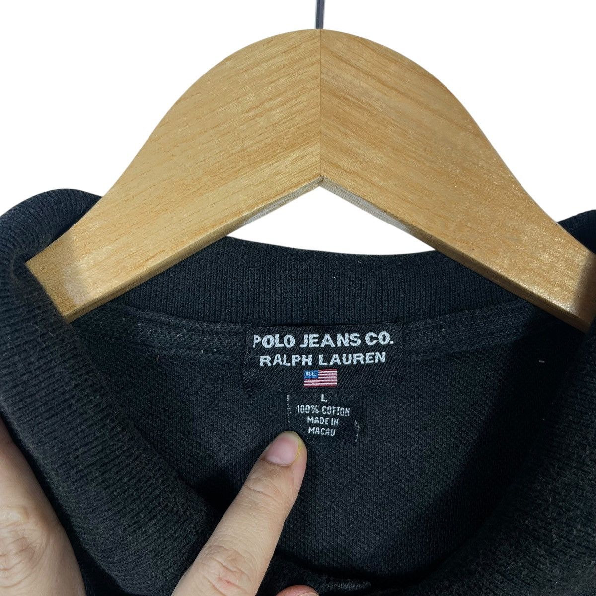 Polo Ralph Lauren Vintage Polo Jeans Co Ralph Lauren Polo USA Black Embroidere Size US L / EU 52-54 / 3 - 3 Thumbnail