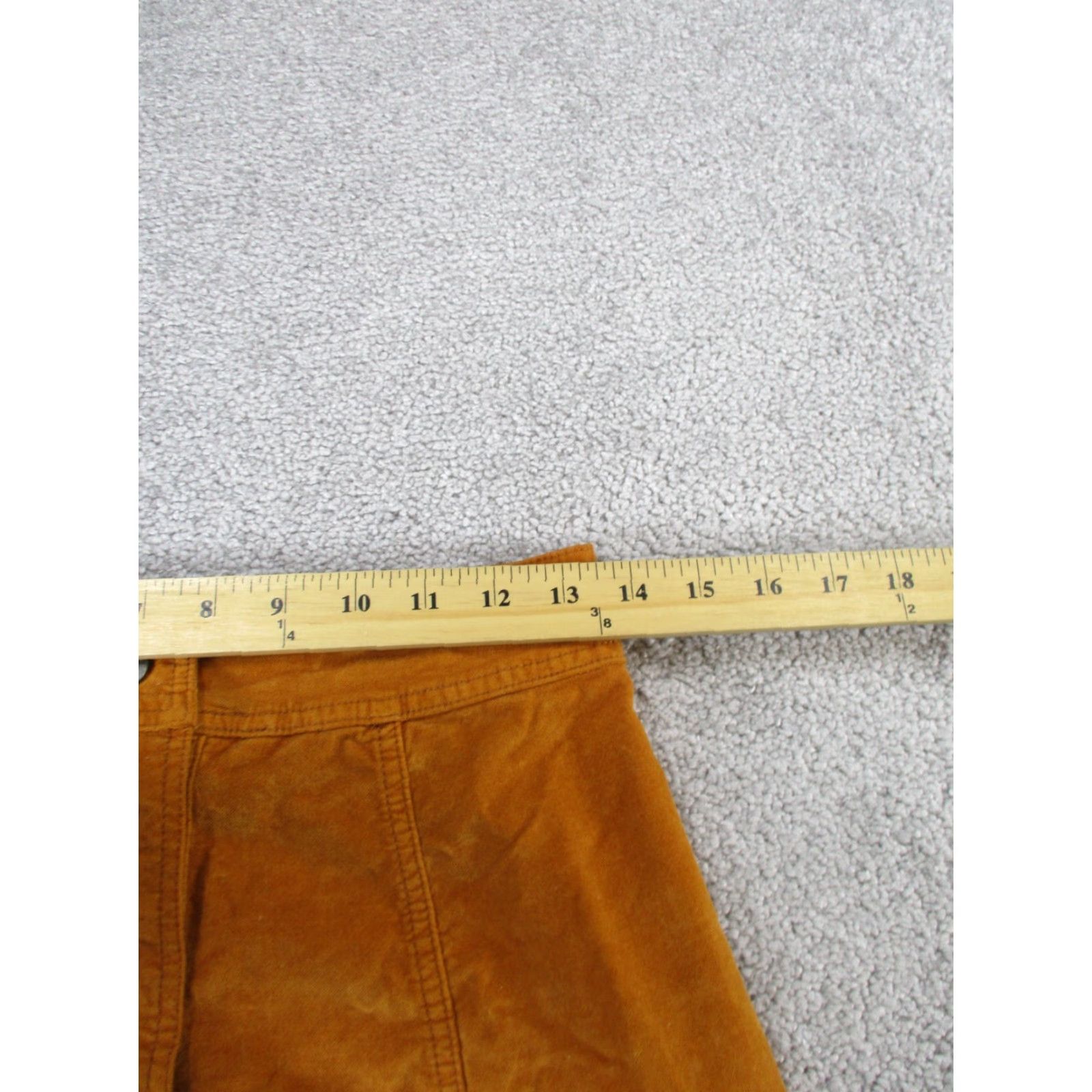 Madewell Madewell Skirt Womens 00 A-Line Short Velveteen Yellow Button Front Size 24" / US 00 / IT 34 - 5 Thumbnail