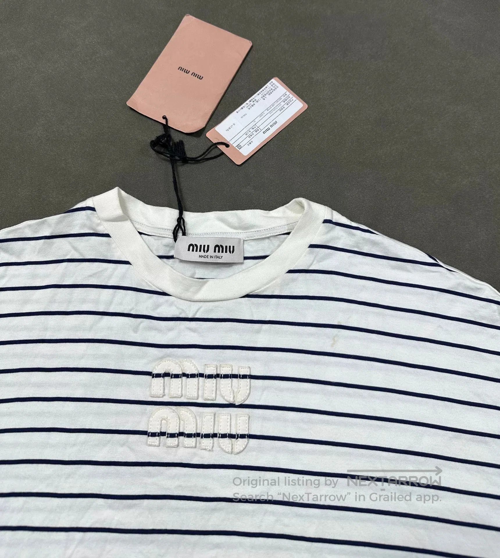 Miu Miu MIU MIU 24SS Striped Loose Short Sleeve. Size S / US 4 / IT 40 - 4 Thumbnail