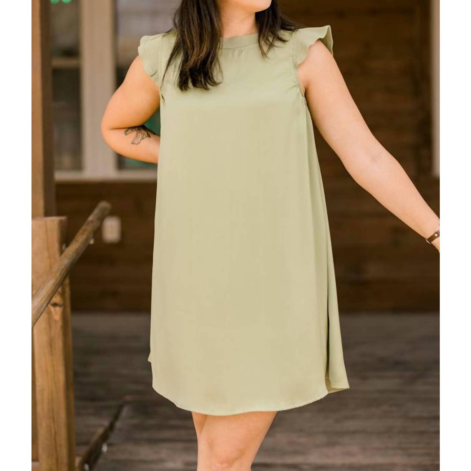 Designer EASEL Orleans Satin Midi Dress In Pistachio Grailed