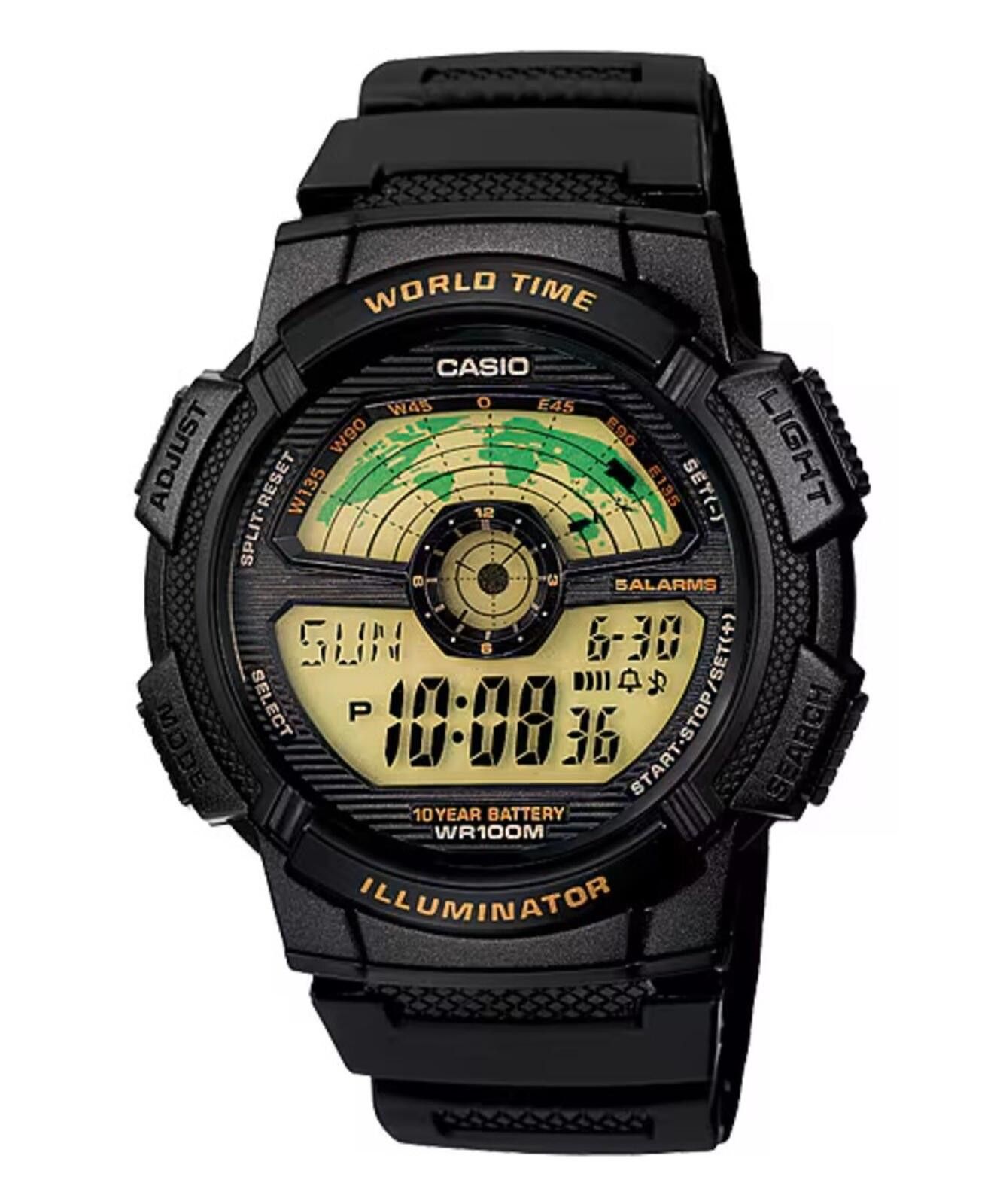 Casio Casio Men's World Time Watch Display - AE-1100W-1BV Size ONE SIZE - 1 Preview