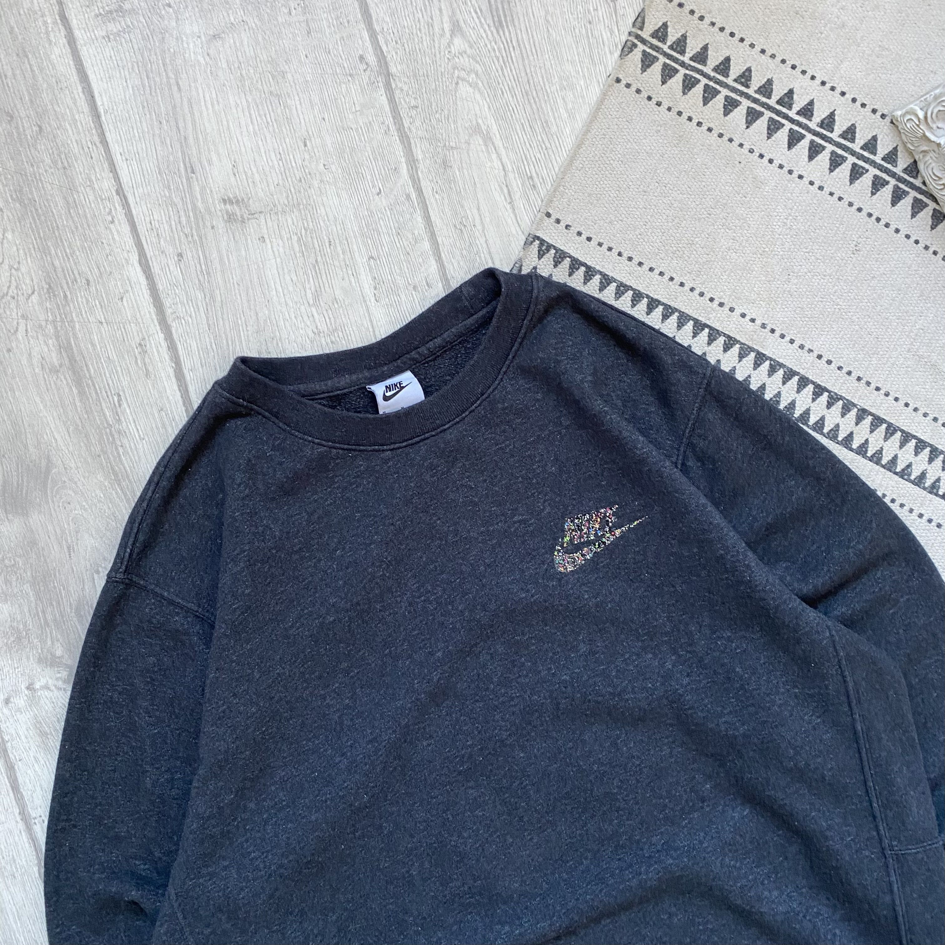 Nike 🦏 Y2K Nike sweatshirt Crewneck mini logo Swoosh Drill Size US M / EU 48-50 / 2 - 2 Thumbnail