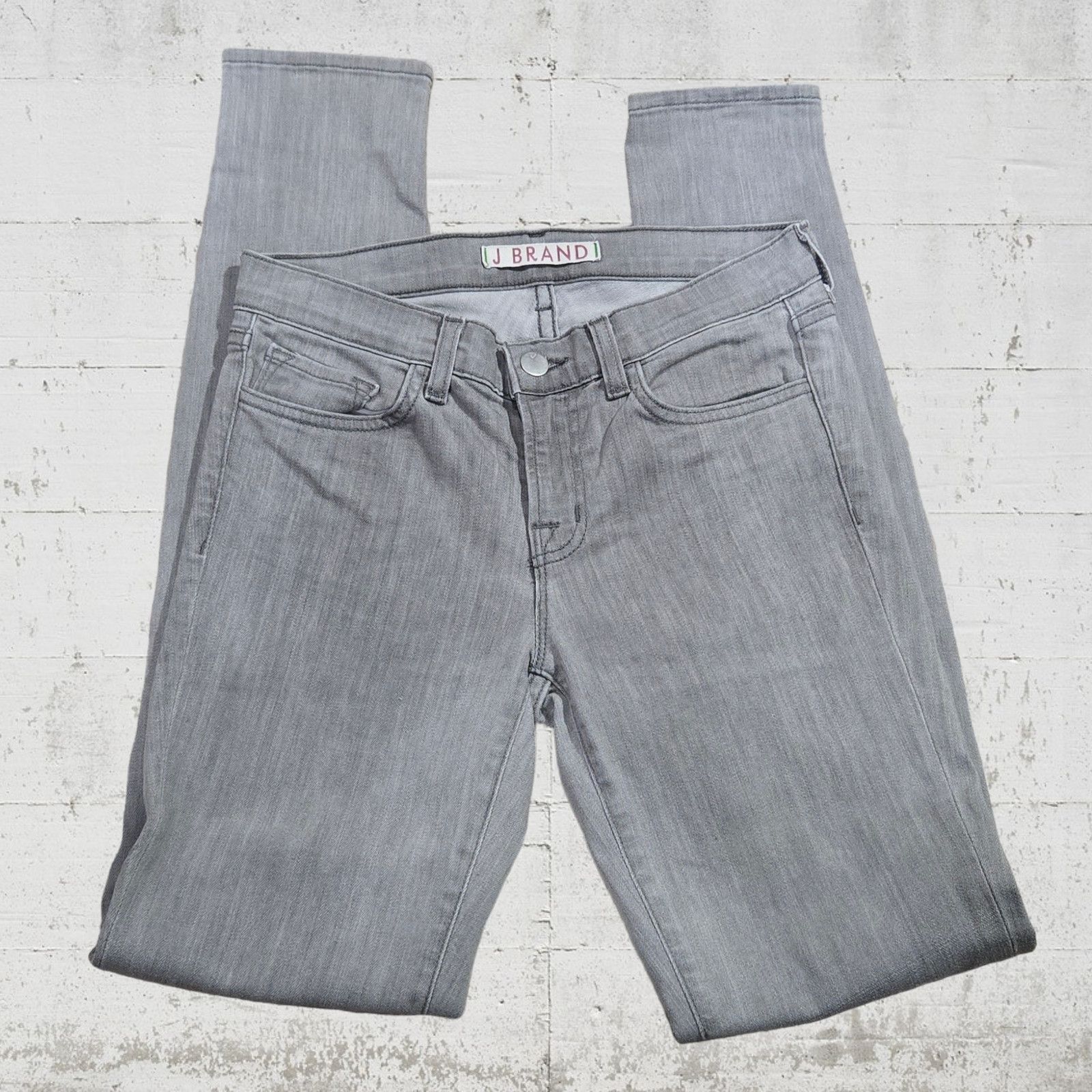 J Brand J Brand Grey Mid-Rise Skinny Jeans Size 26 Size 26" / US 2 / IT 38 - 6 Thumbnail